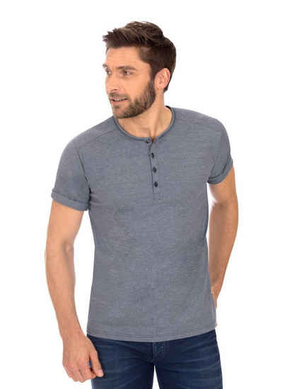 Trigema T-Shirt mit Knopfleiste DELUXE Baumwolle