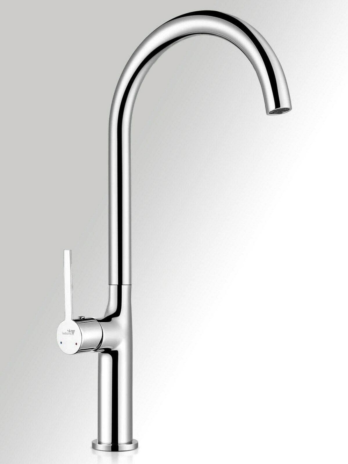 Amzdeal Waschtischarmatur Wasserhahn Küchenarmatur Armatur Messing, verchromt, 360° drehbar