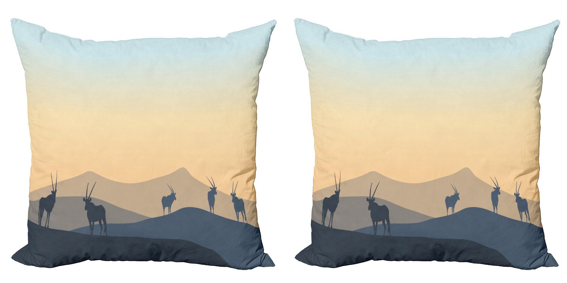 Kissenbezüge Modern Antilope Sky Abakuhaus Doppelseitiger (2 Pastel Tier Stück), Antlers Digitaldruck, Accent