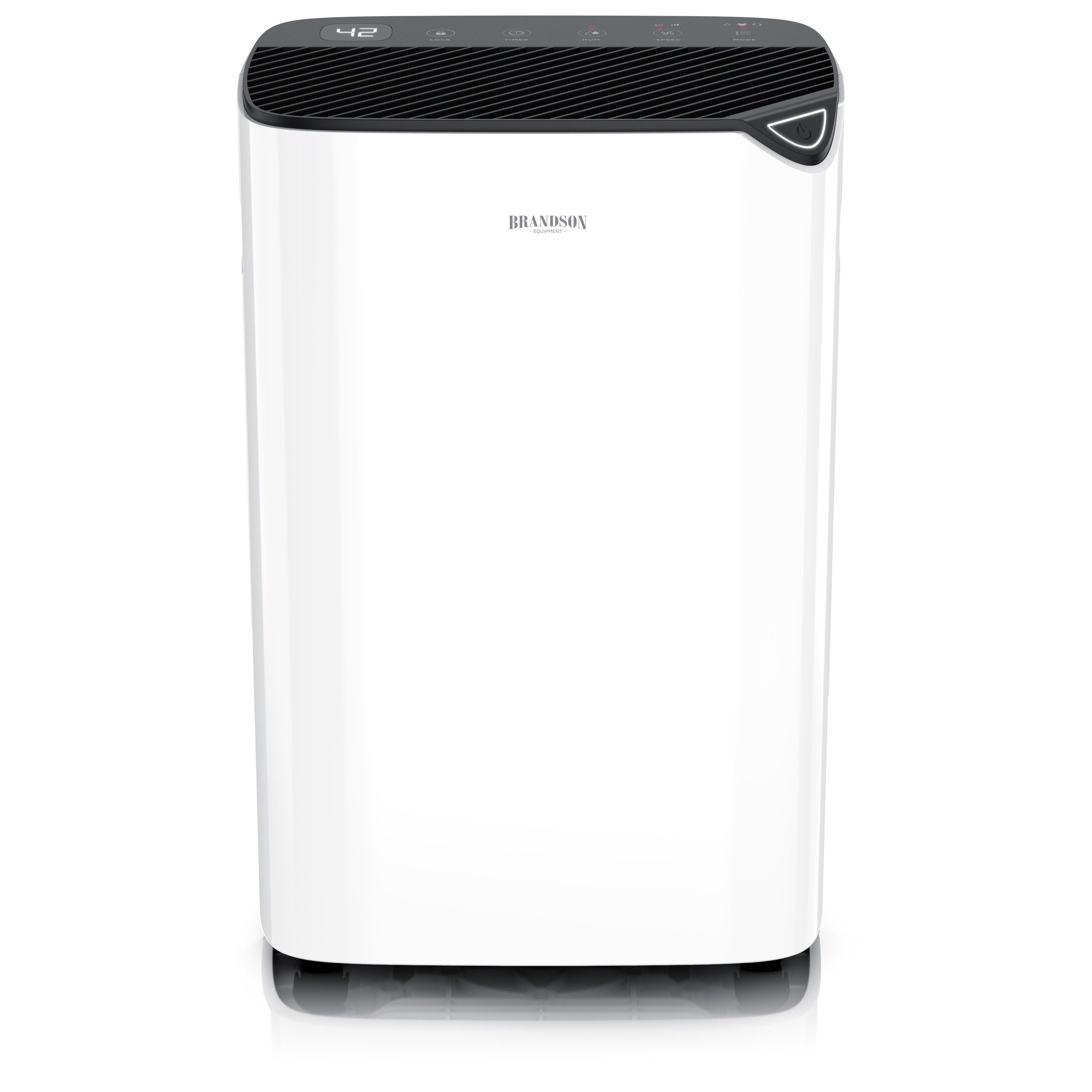 Brandson Luftentfeuchter Kompressor, 20L/24h, Raumentfeuchter, 40m², Automatik, Timer, Entfeuchtung 20 l/Tag, Tank 2.2 l, Ablaufschlauch, zum Wäschetrocknen, 2,2 l Tank, Defrost, mit Rollen