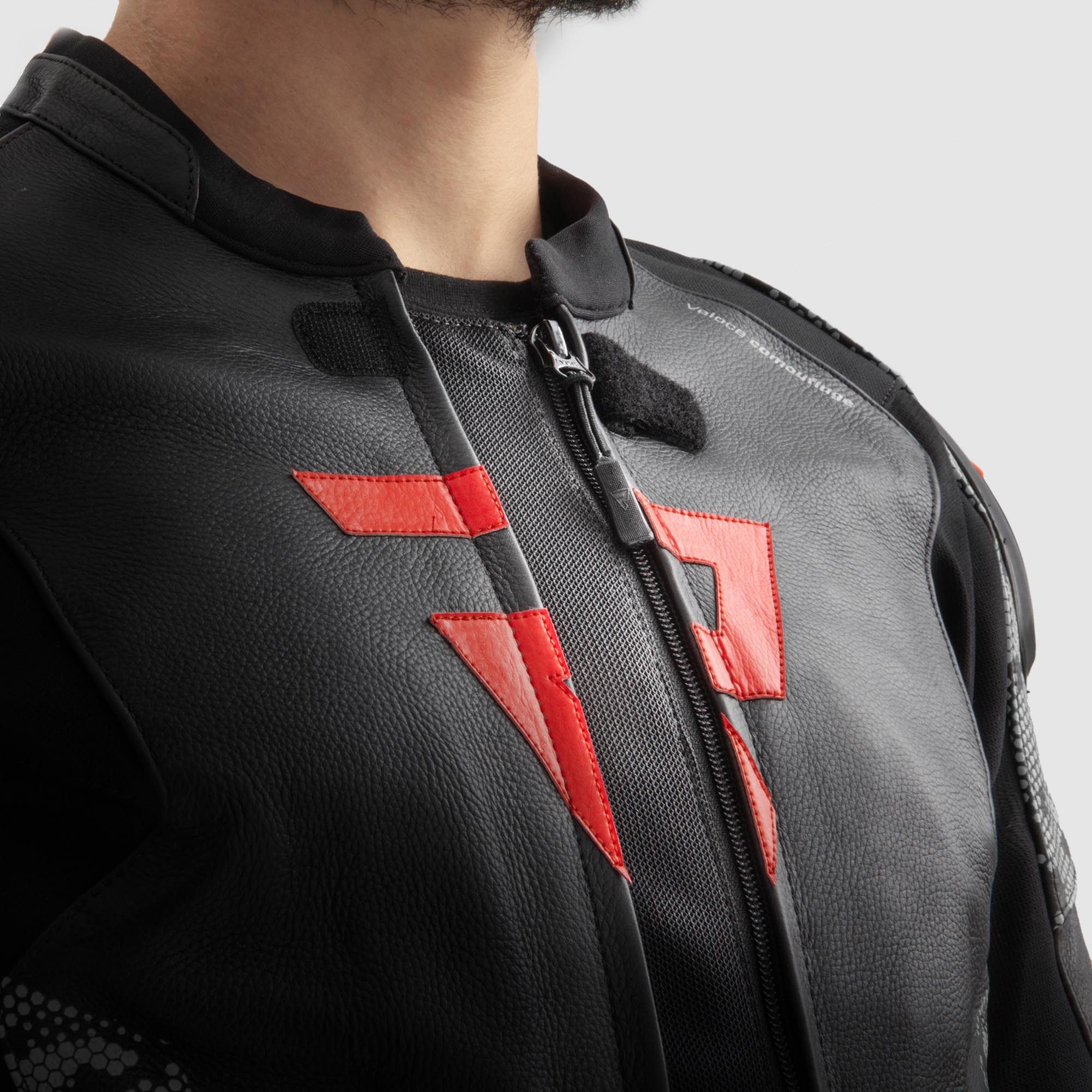 Rebelhorn Motorradjacke Veloce Camo Motorrad Lederjacke Verbindungsreißverschluss,Ellenbogenprotektoren enthalten,perfori
