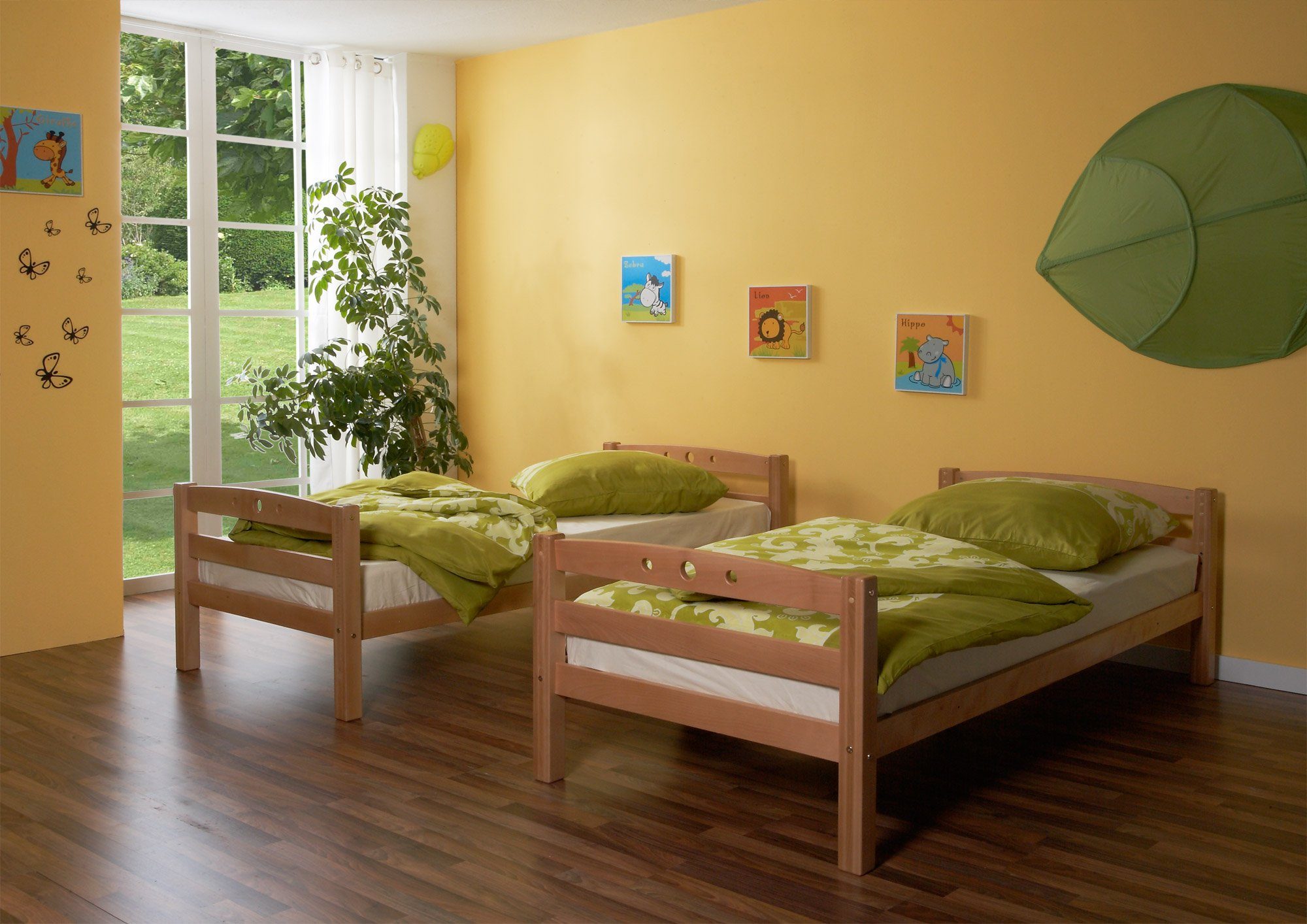 Ticaa Etagenbett Etagenbett "Lupo" Buche Natur