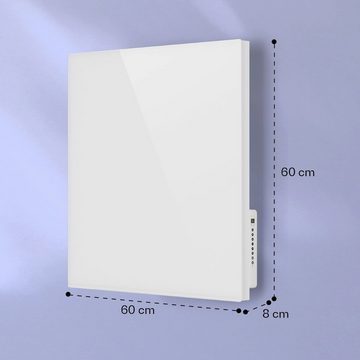 Klarstein Heizkörper Mojave Smart 500 W white, 2in1 elektrische Infrarot Wandheizung Konvektor Heizung elektrisch