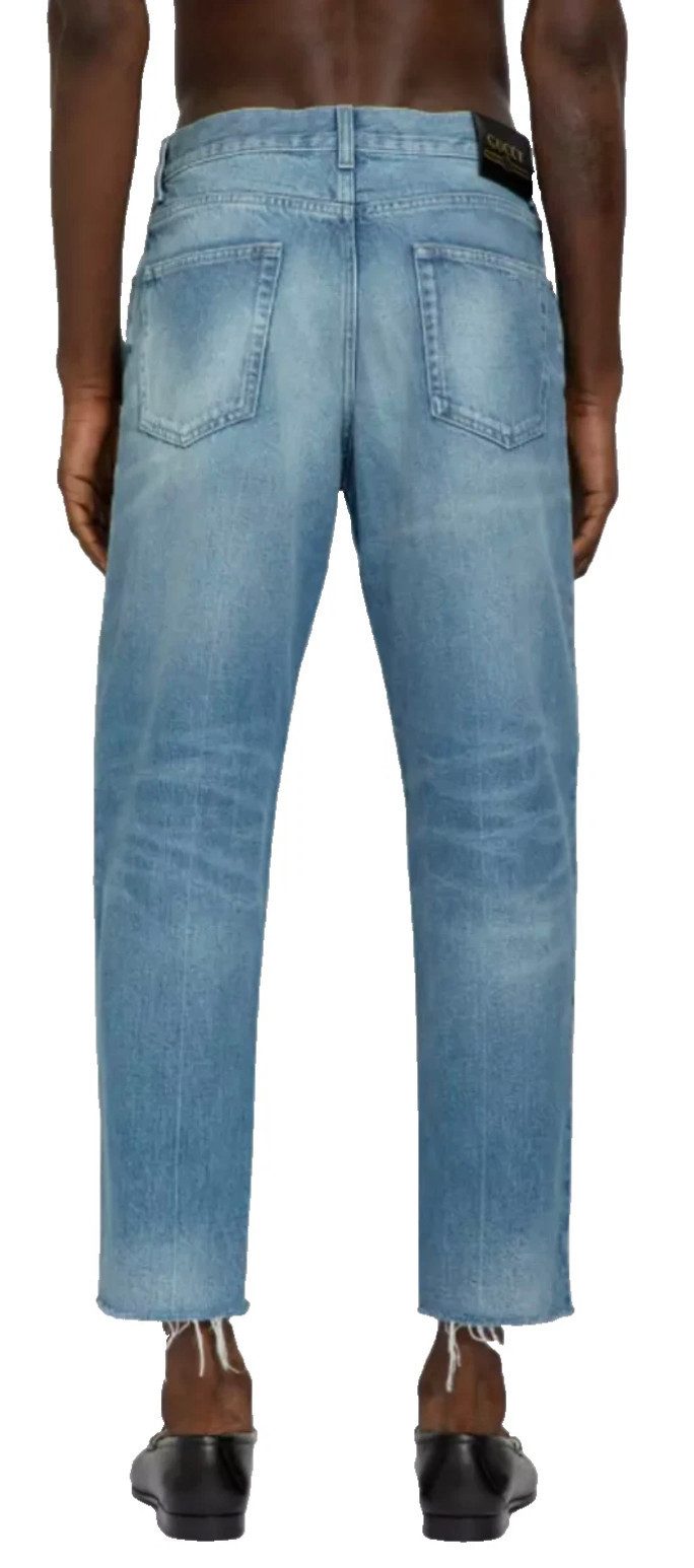 GUCCI 5-Pocket-Jeans Koala Patch Retro Comfort Vintage Hose Statement Piece – luxuriös, verspielt, hochwertig verarbeitet