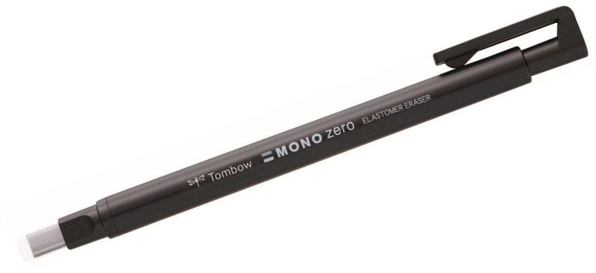 TOMBOW Radiergummi Radierminenhalter Mono zero eckige Spitze 2,5x5mm nachfüllbarschwarz