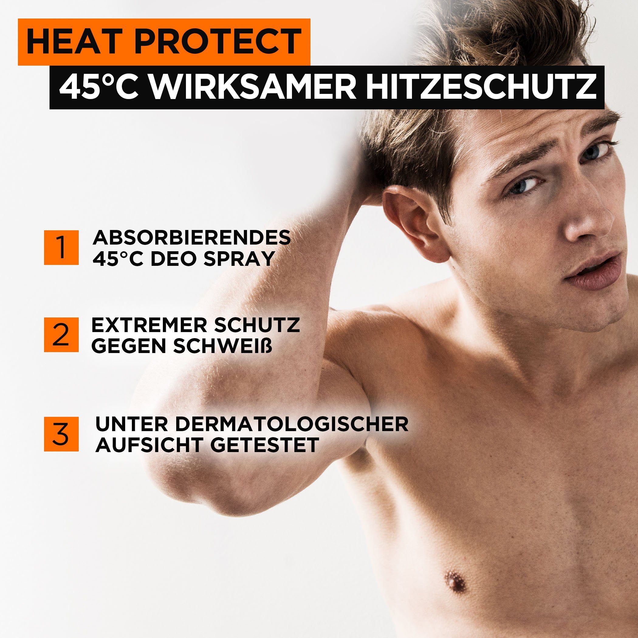 Heat L'ORÉAL 45°C, Deo-Spray MEN PARIS Deo Protect Packung, 6-tlg. Spray EXPERT