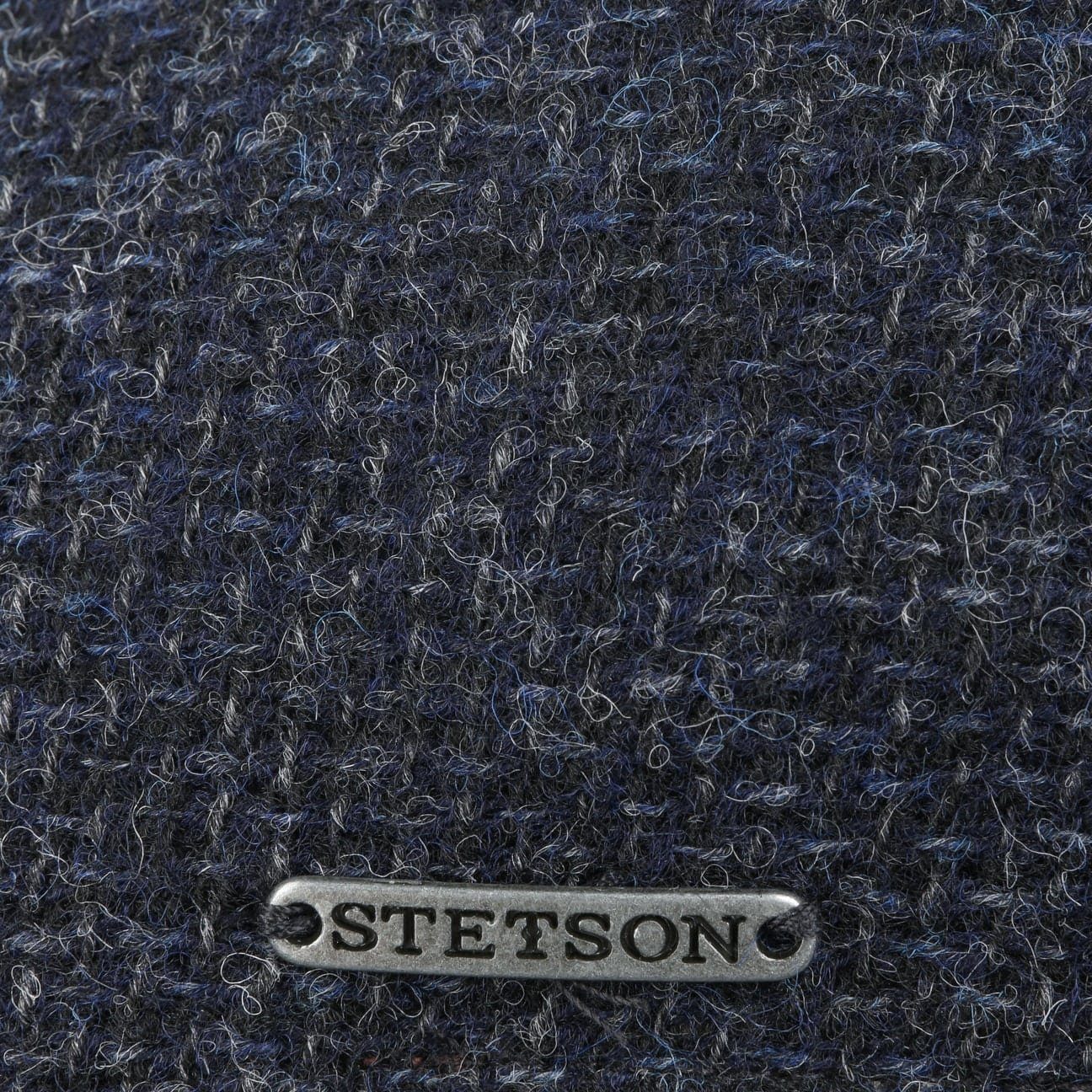 Stetson Flat Cap (1-St) Schirm, Made Flatcap in dunkelblau mit EU the