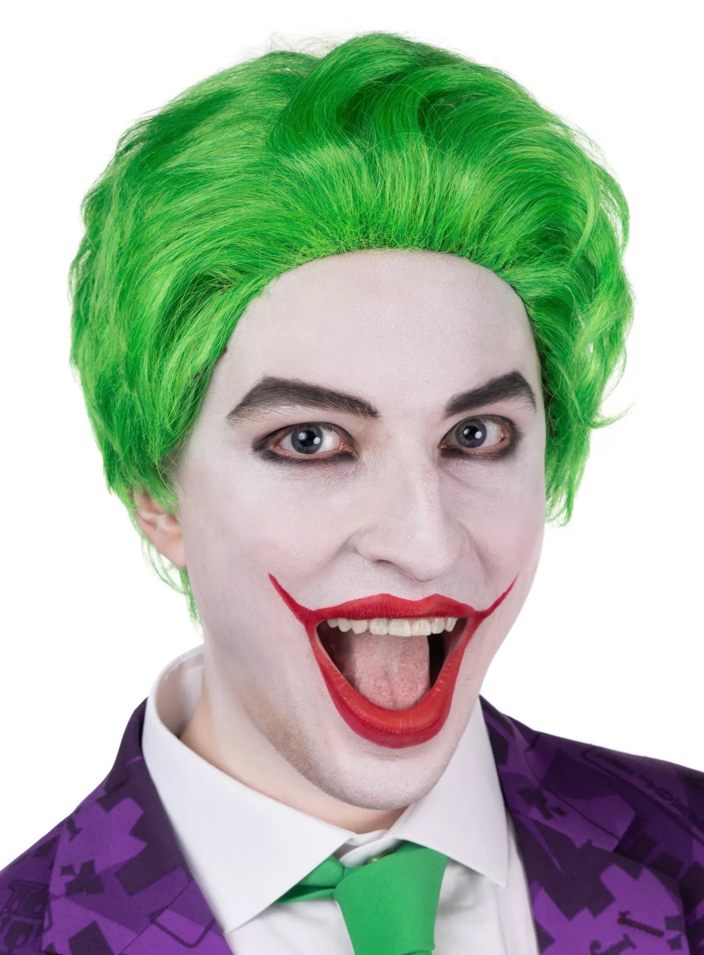 Metamorph Kostüm-Perücke Joker Perücke Jack - Clown Kostümperücke Fasching, Hochwertige, grüne Perücke des Clowns aus dem früheren Kinofilm