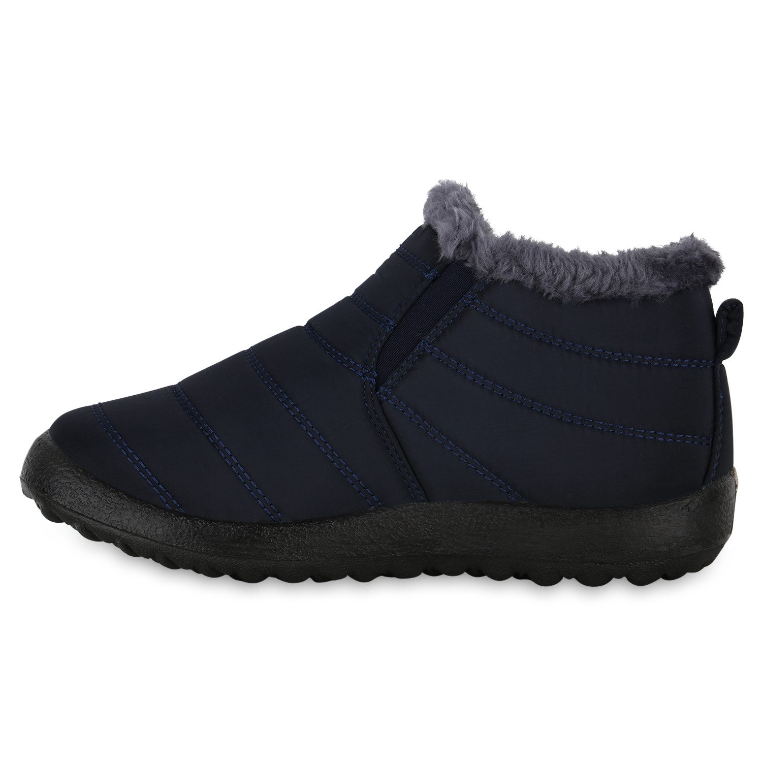 VAN HILL 841499 Winterstiefelette Damen Warm Gefütterte Winter Boots Stiefeletten Bequeme