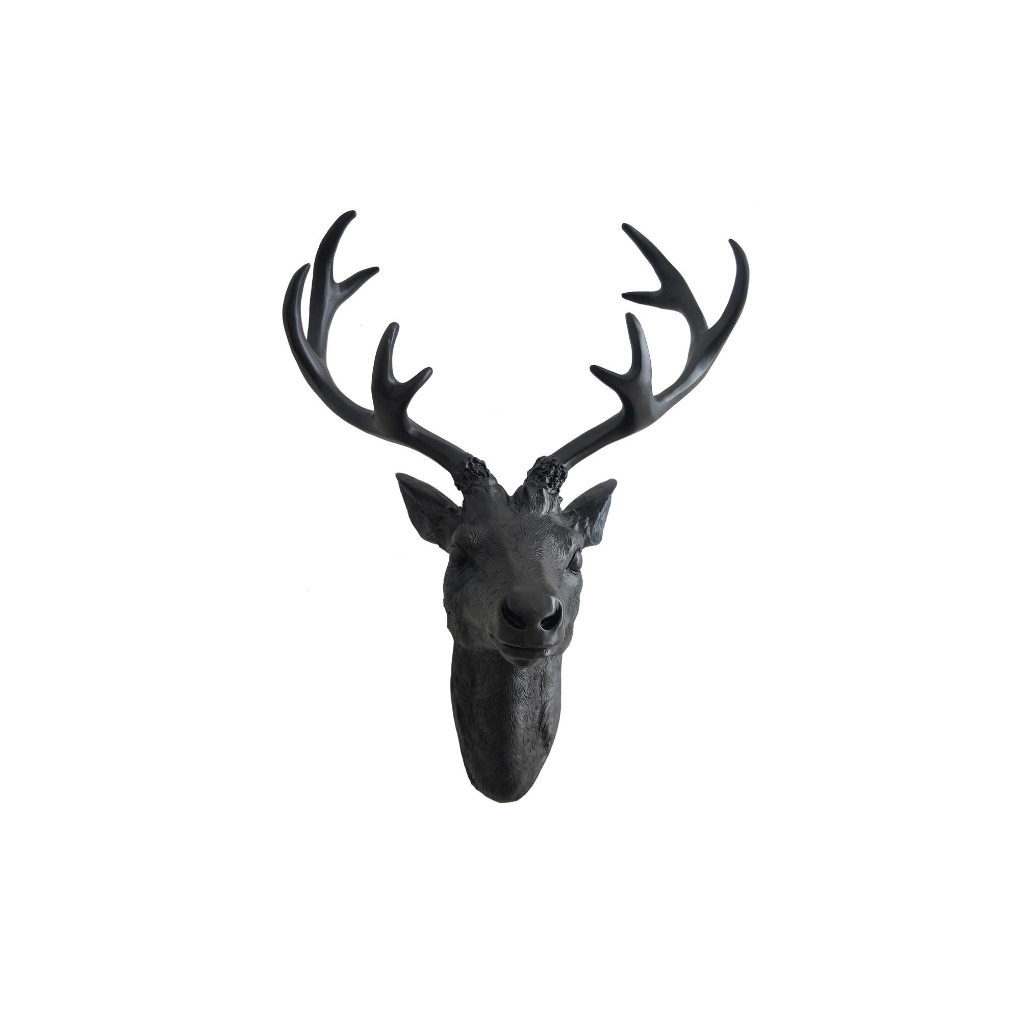 Linder Wanddekoobjekt Hirschgeweih - Wanddeko - Hirsch aus Polyresin-Kunststein