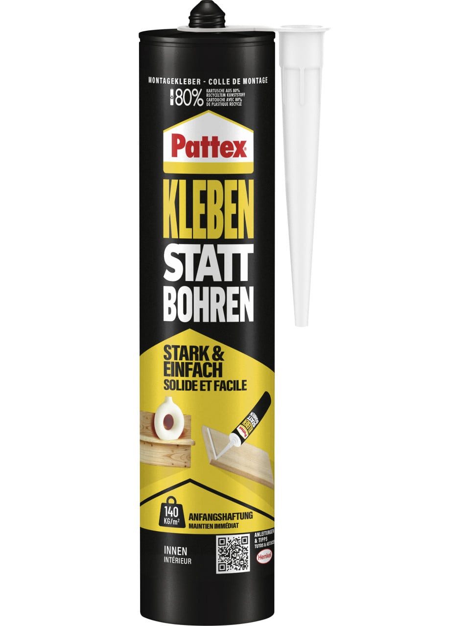 Pattex Montagekleber Pattex Kleben statt Bohren Montagekleber 400 g