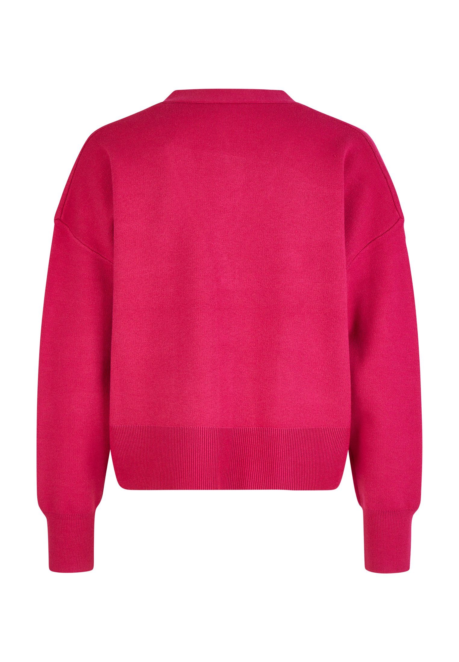 MARC AUREL Cardigan hot pink mit Taschen