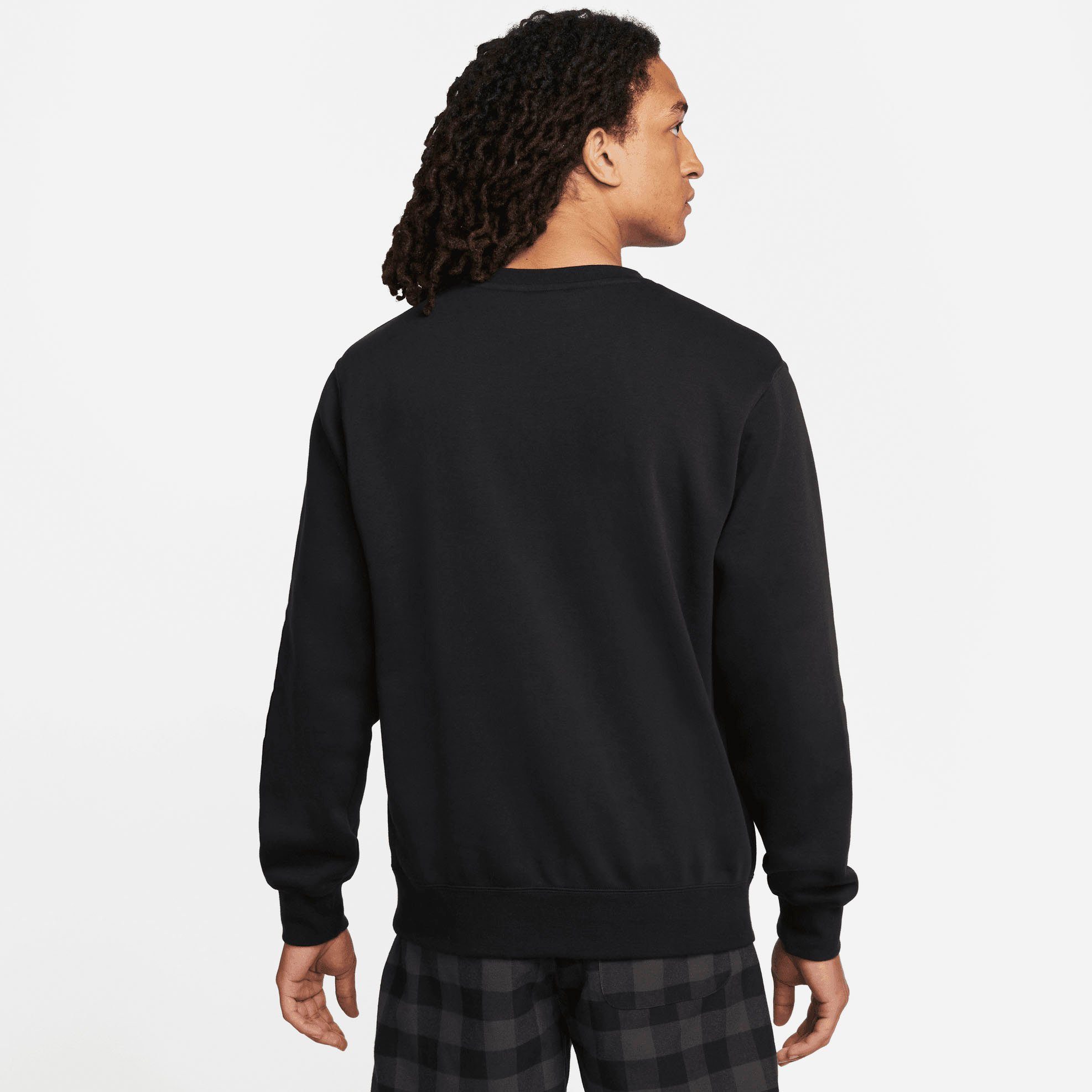Sweatshirt Crew Graphic Sportswear Fleece Men's Club BLACK Nike