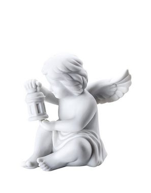 Rosenthal Engelfigur Engel mit Laterne aus matten Porzellan, klein, detailverliebt & hochwertig