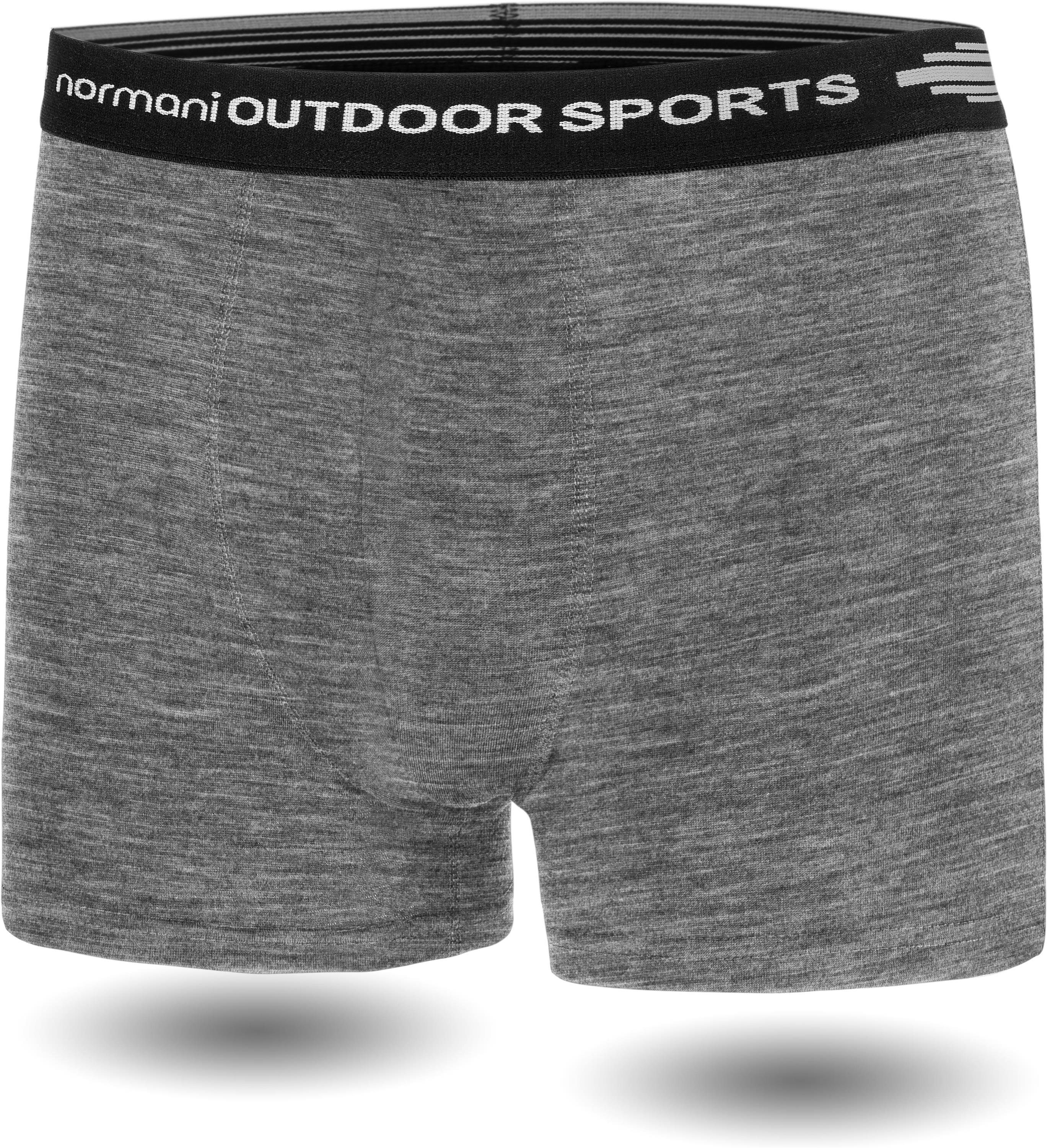 normani Retro Boxer 2er Pack Herren Merino Boxershorts Unterhose Sportunterhose Funktionsunterwäsche aus 100% Merinowolle – Bild 3 von 5