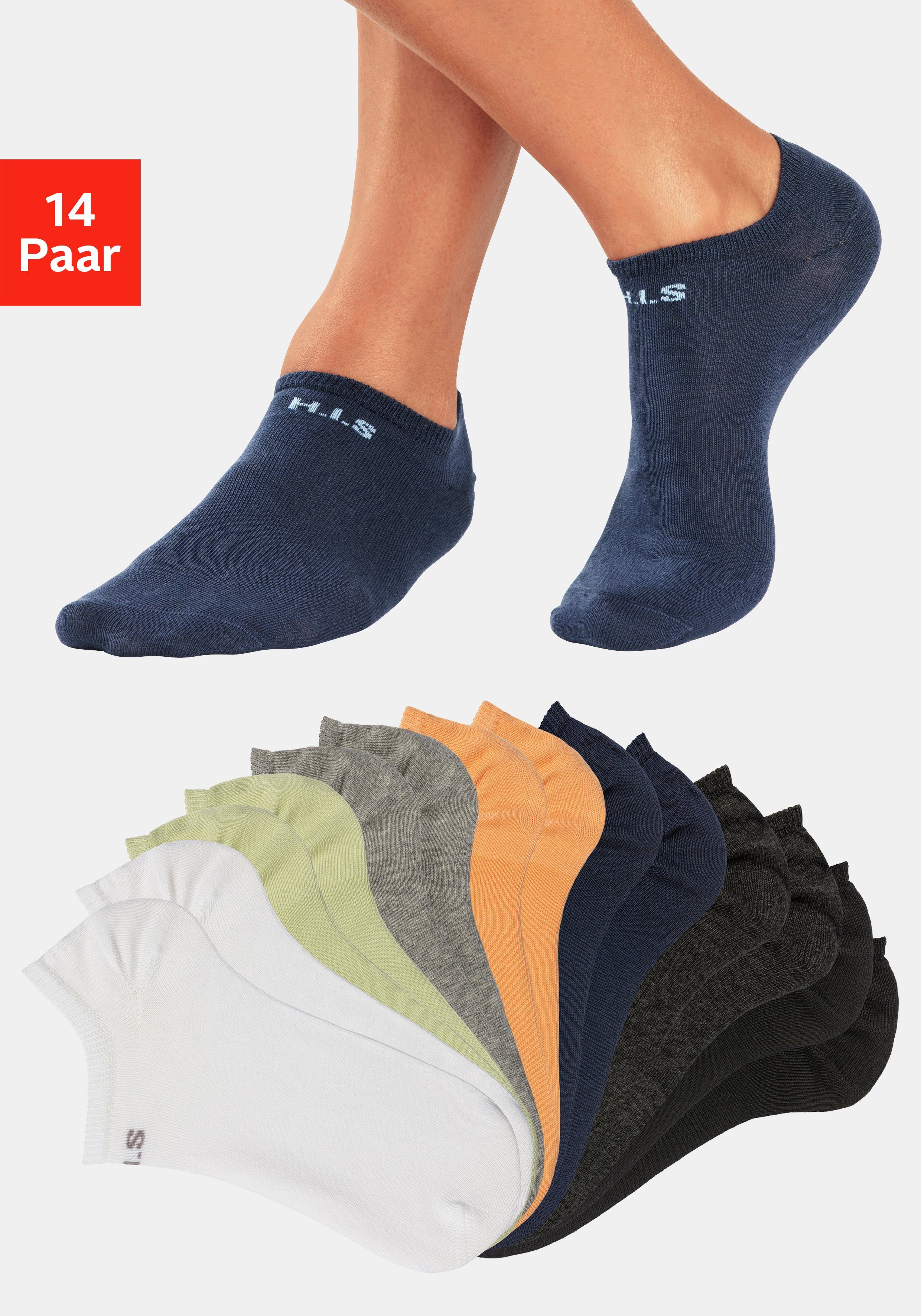 H.I.S Sneakersocken (Packung) mit eingestricktem Markenlogo günstig online kaufen