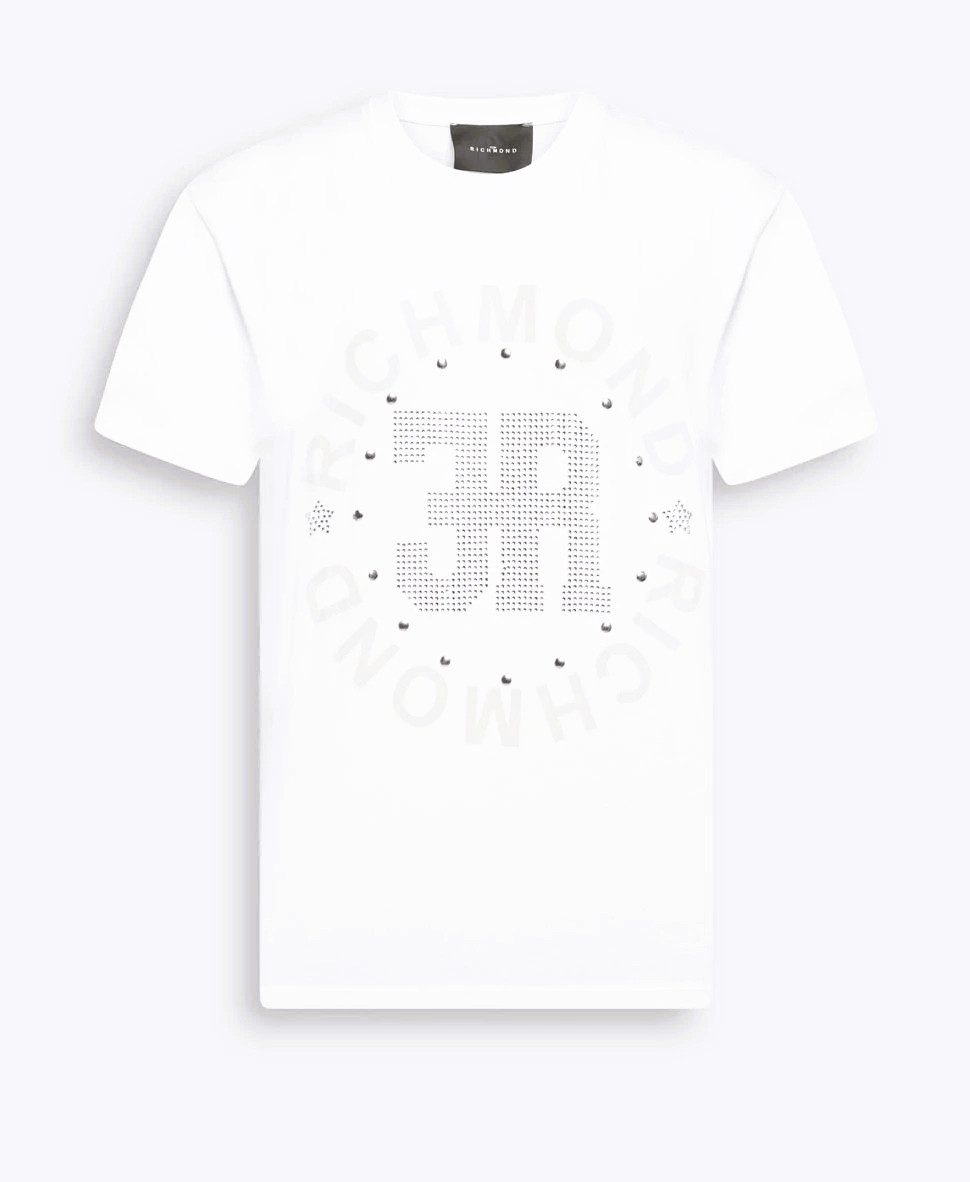 John Richmond T-Shirt John Richmond Damen T-Shirt, John Richmond Roundneck T- Shirts, Weiß