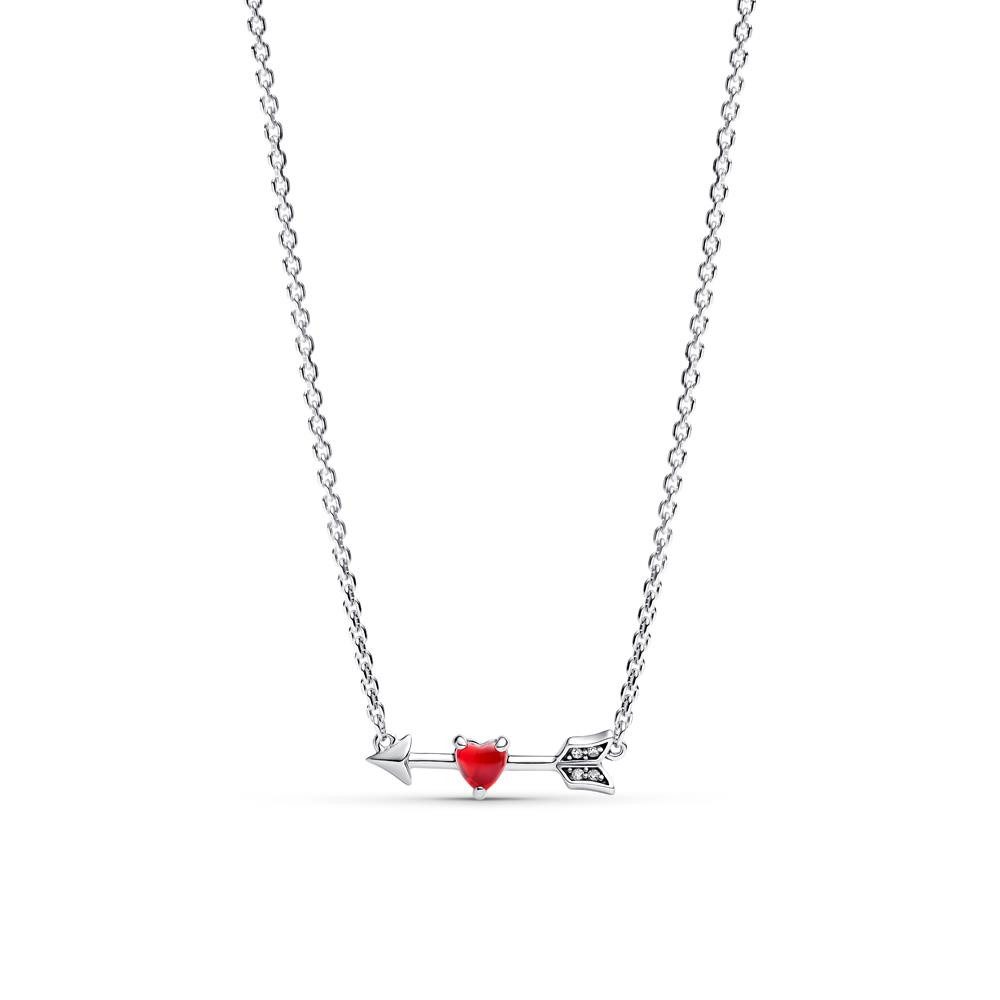 Kette mit Anhänger Pfeilkette für Damen mit Herz, Moments, 925er Silber von PANDORA
