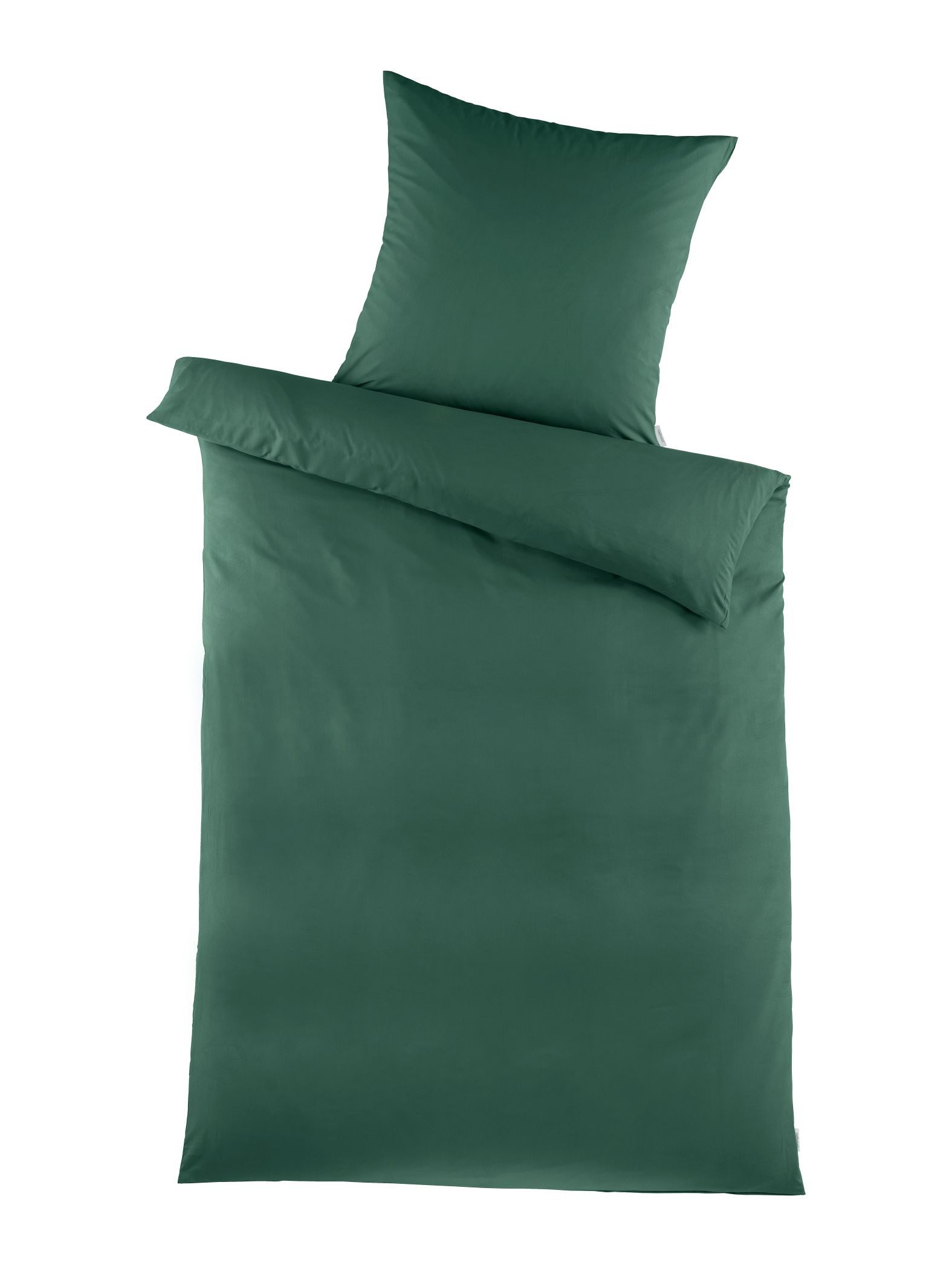 stofftraum Bettwäsche Set Mikrofaser 135x200 Design classic chic Moosgruen, Mikrofaser, 2 teilig, Sommer Geschenke Idee Frauen Männer weich sale Reißverschluss Partner