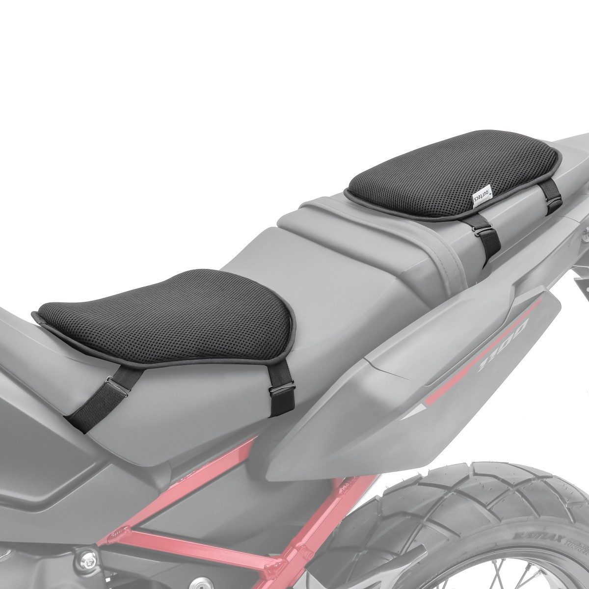 Sitzbank Set Motorrad Gel Sitzkissen Komfort # M + S schwarz SG1