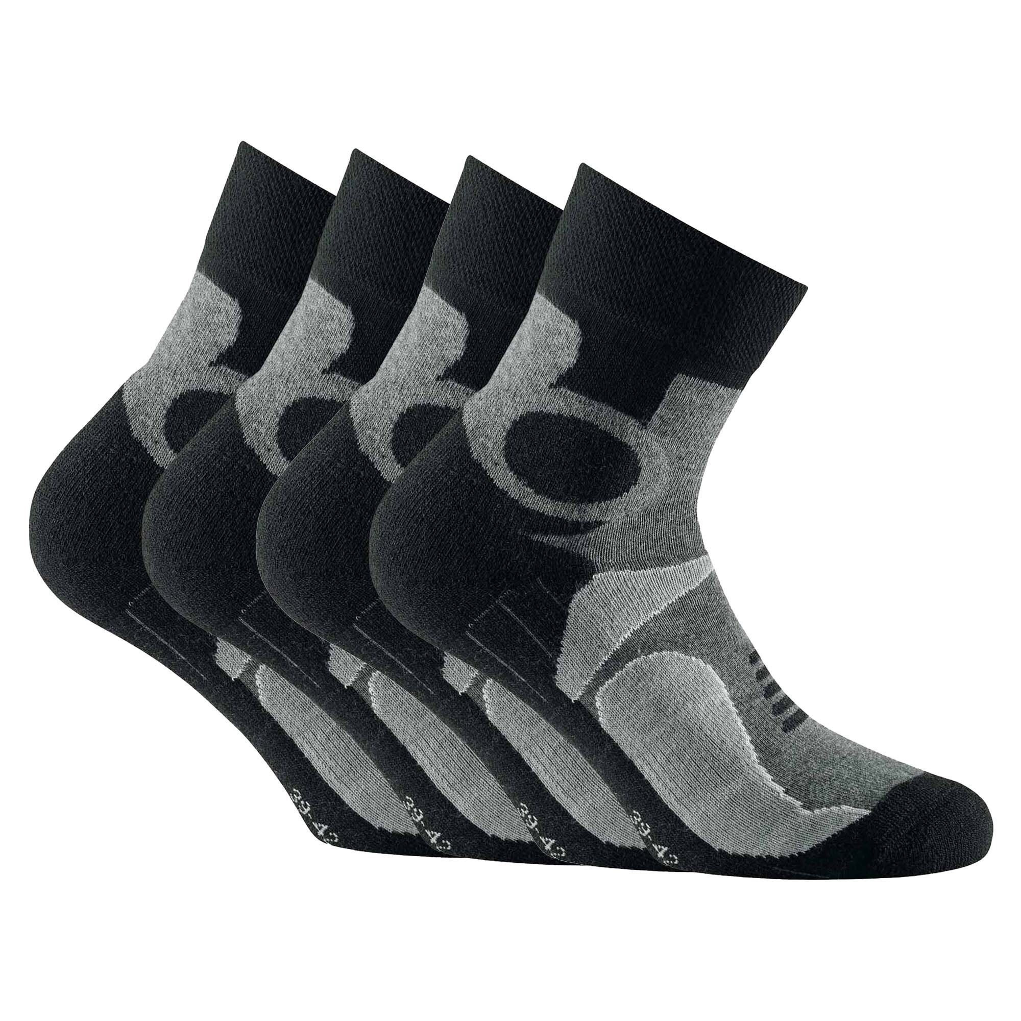 Socken, Quarter 4er Unisex Socks Trekking Rohner - Sportsocken Pack Basic