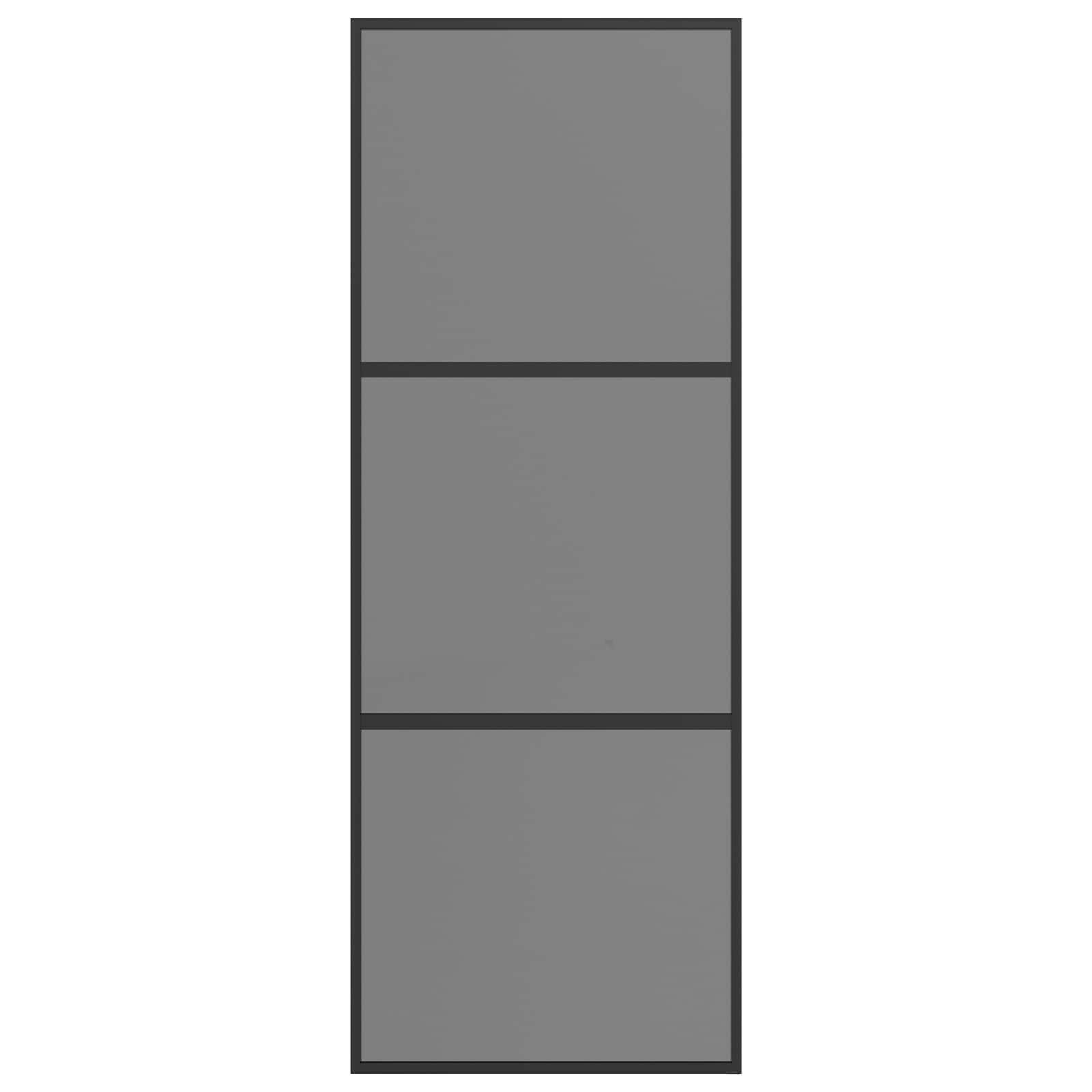 vidaXL Haustür Schiebetür 76 x 205 cm Verbautes Glas und Aluminium (1-St)