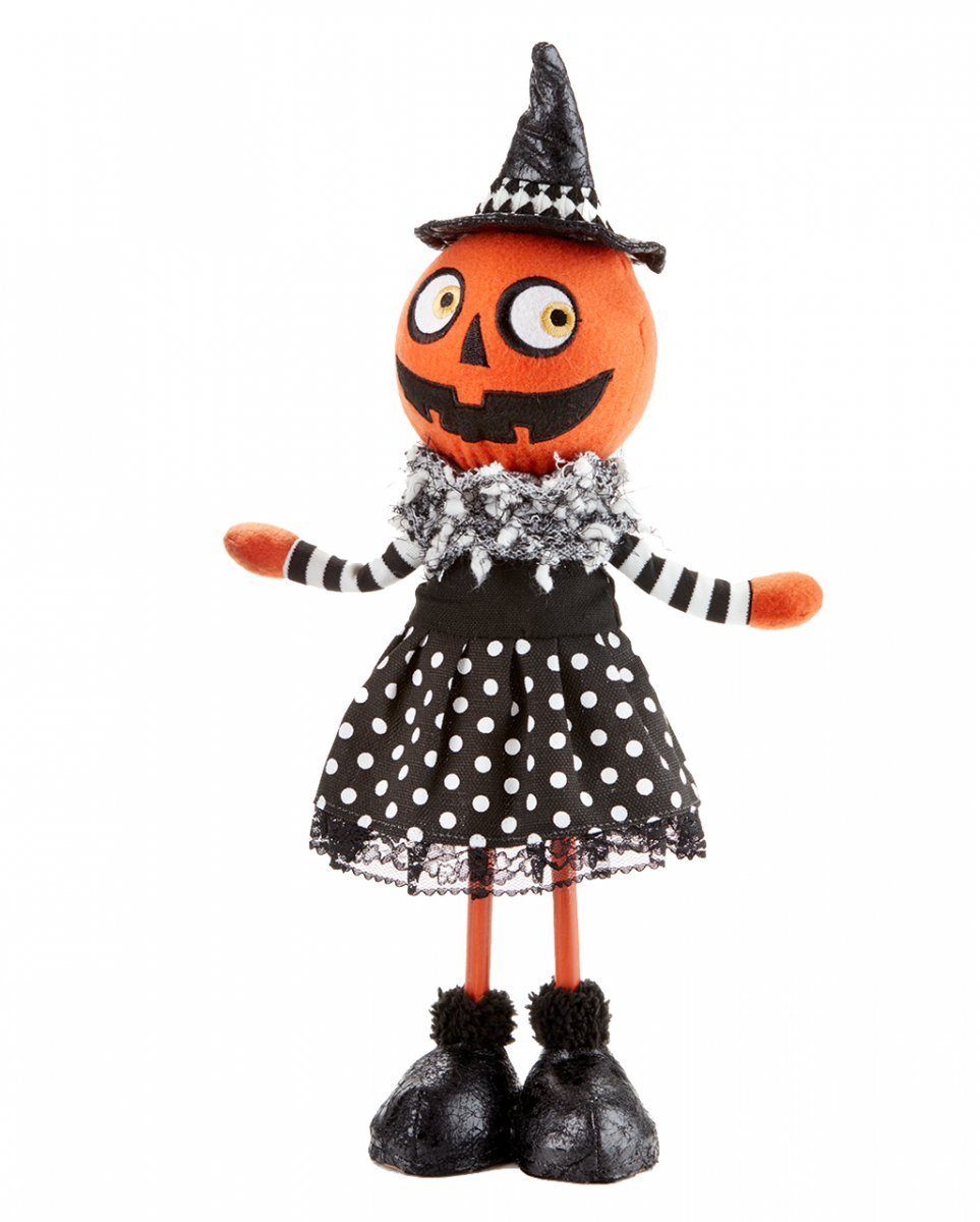 Horror-Shop Dekoobjekt Mrs. Pumpkin Halloween Kürbis Figur 40cm