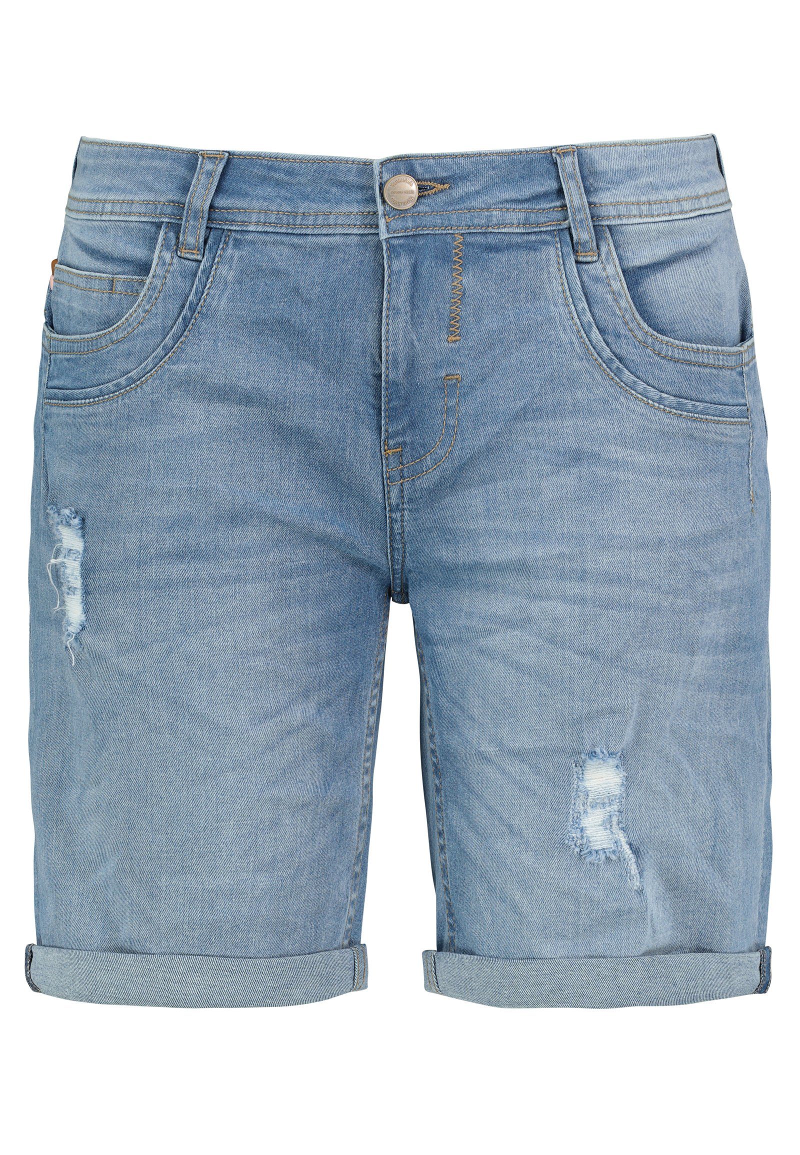 SUBLEVEL Bermudas Damen Jeans Shorts Bermuda Kurze Hose Shorts Short Denim Stretch Denim