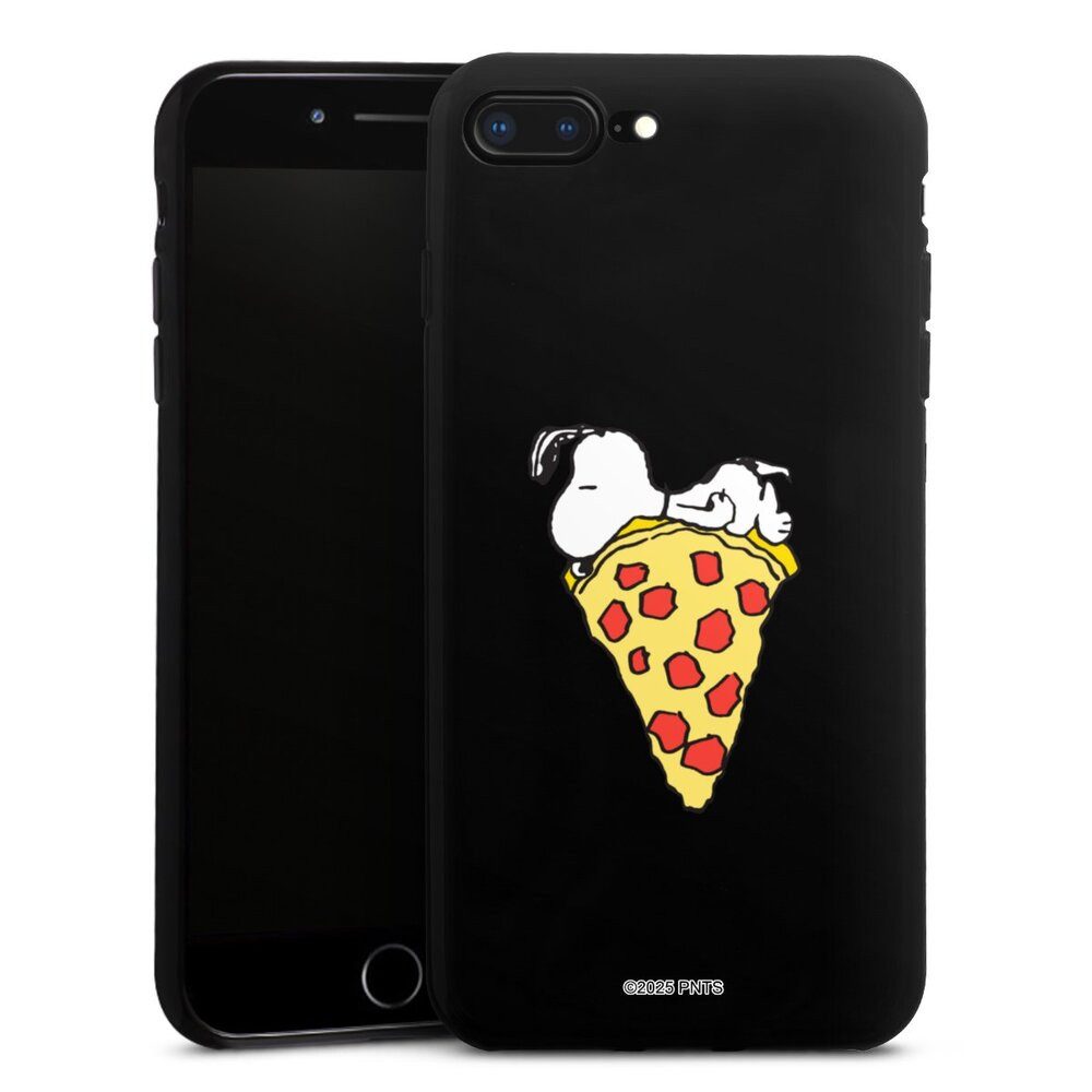 DeinDesign Handyhülle Peanuts Pizza Snoopy Snoopy Pizza Transparent, Apple iPhone 8 Plus Silikon Hülle Bumper Case Handy Schutzhülle