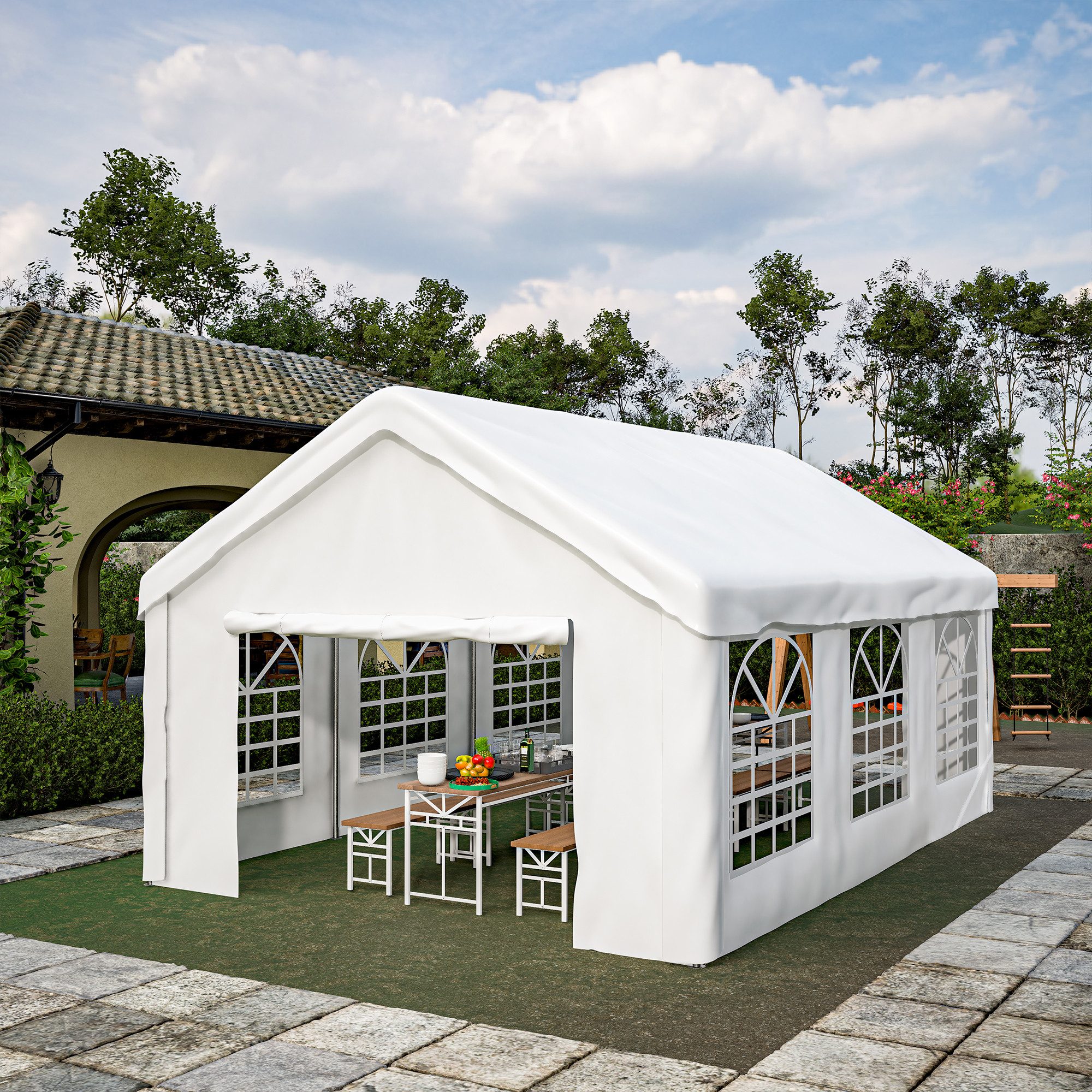 Yoimoimo Garage Professionelle Zeltgarage – Robust, Komplettset & Schnell Aufgebaut