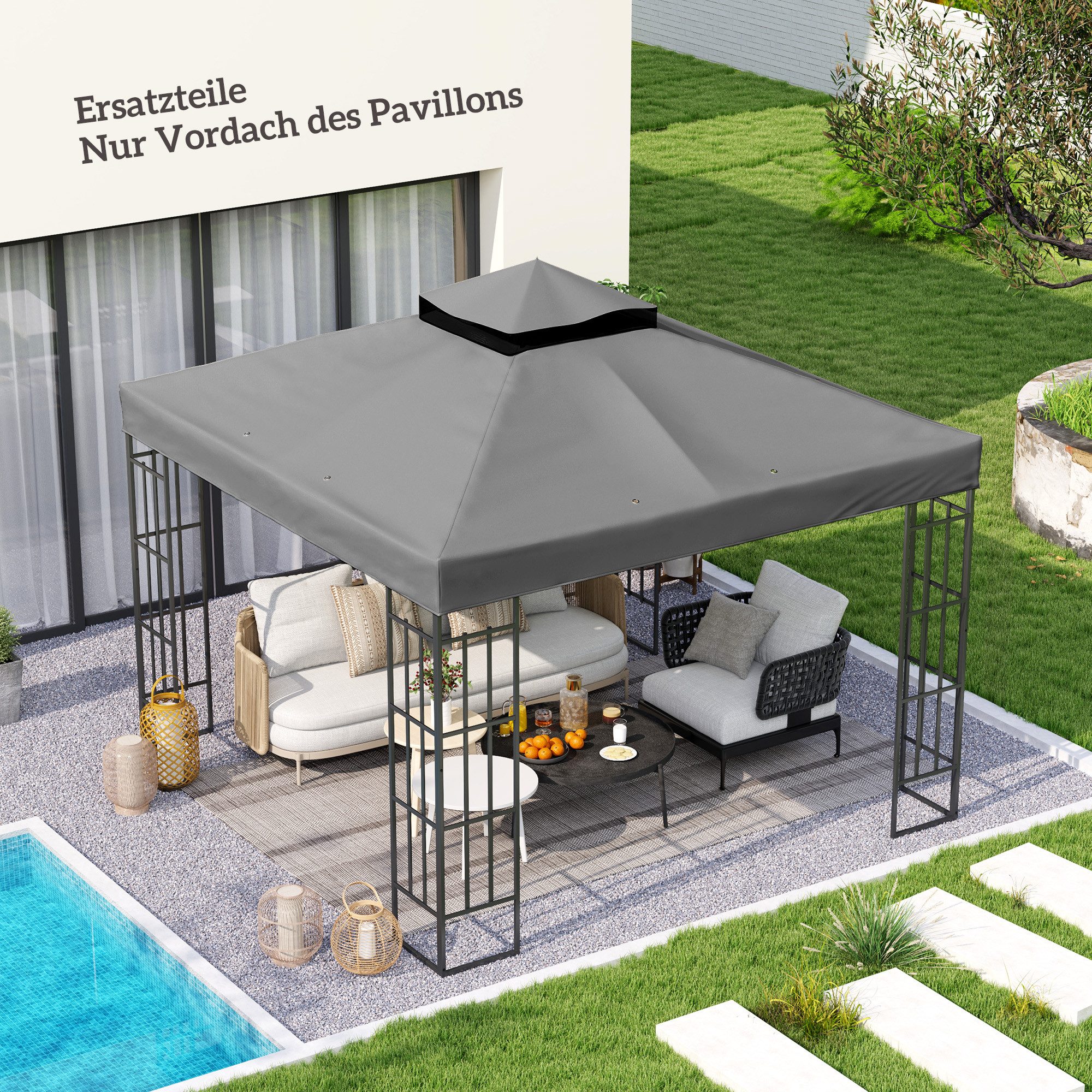 Outsunny Pavillon-Ersatzdach 3 x 3 m, günstig online kaufen