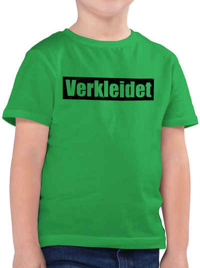 Shirtracer T-Shirt Verkleidet Schriftzug - schwarz Karneval & Fasching