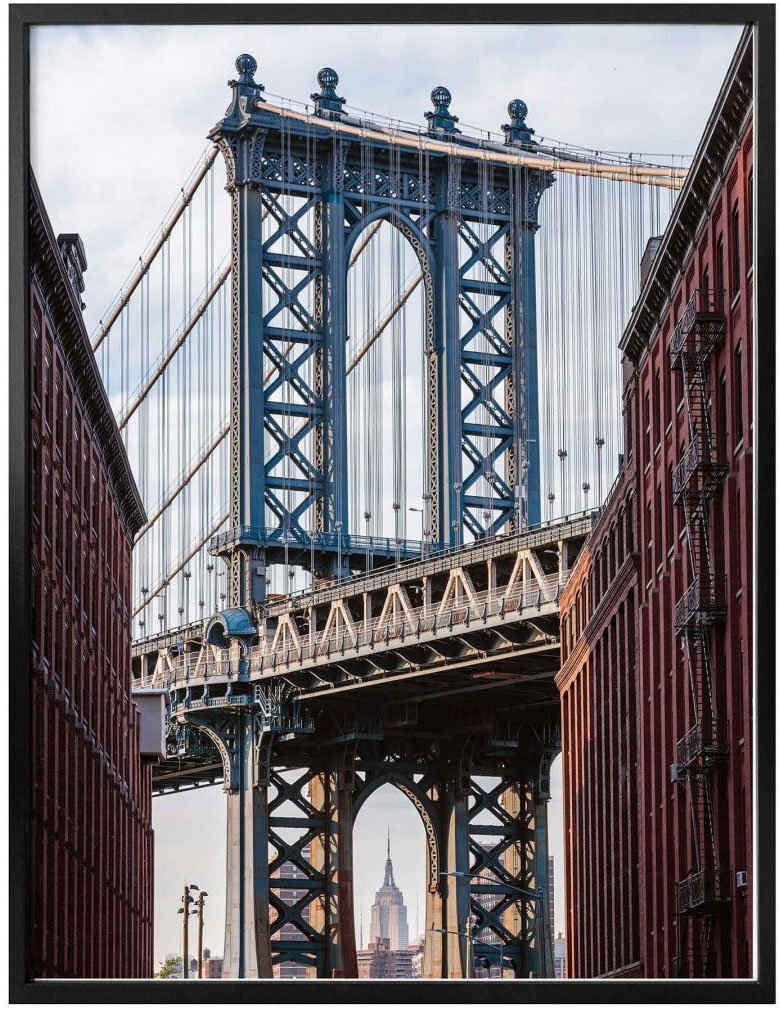 Wall-Art Poster Brooklyn Bridge, Brücken (1 St), Poster, Wandbild, Bild, Wandposter