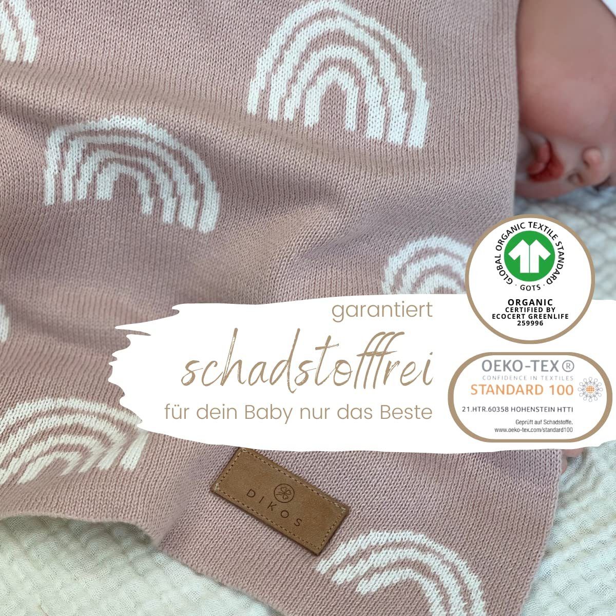 Babydecke DIKOS® Babydecke Baumwolle – Regenbögen – 100 % Bio Baumwolle, DI günstig online kaufen