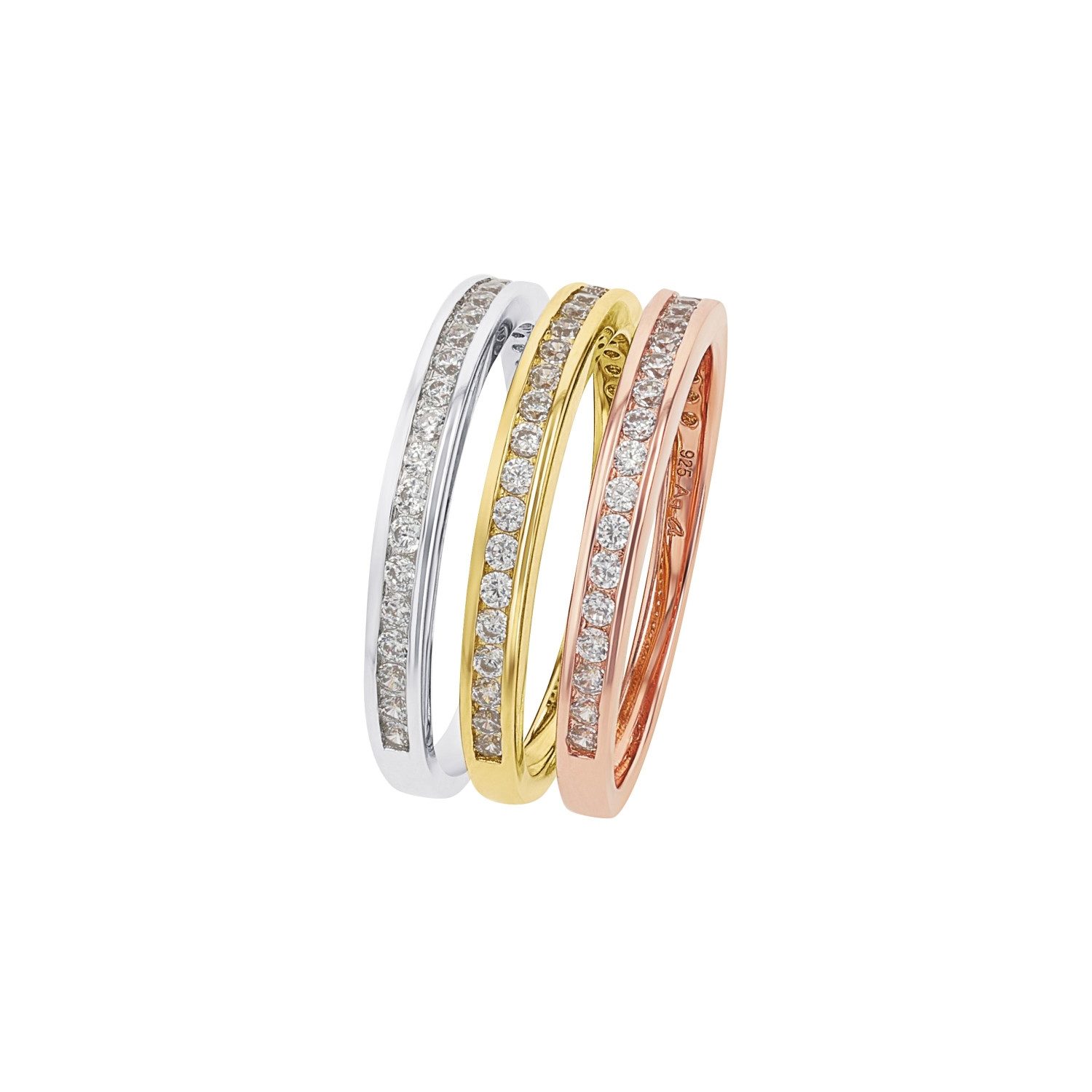 Amor Ring-Set (Set, 3-tlg), mit Zirkonia (synth)