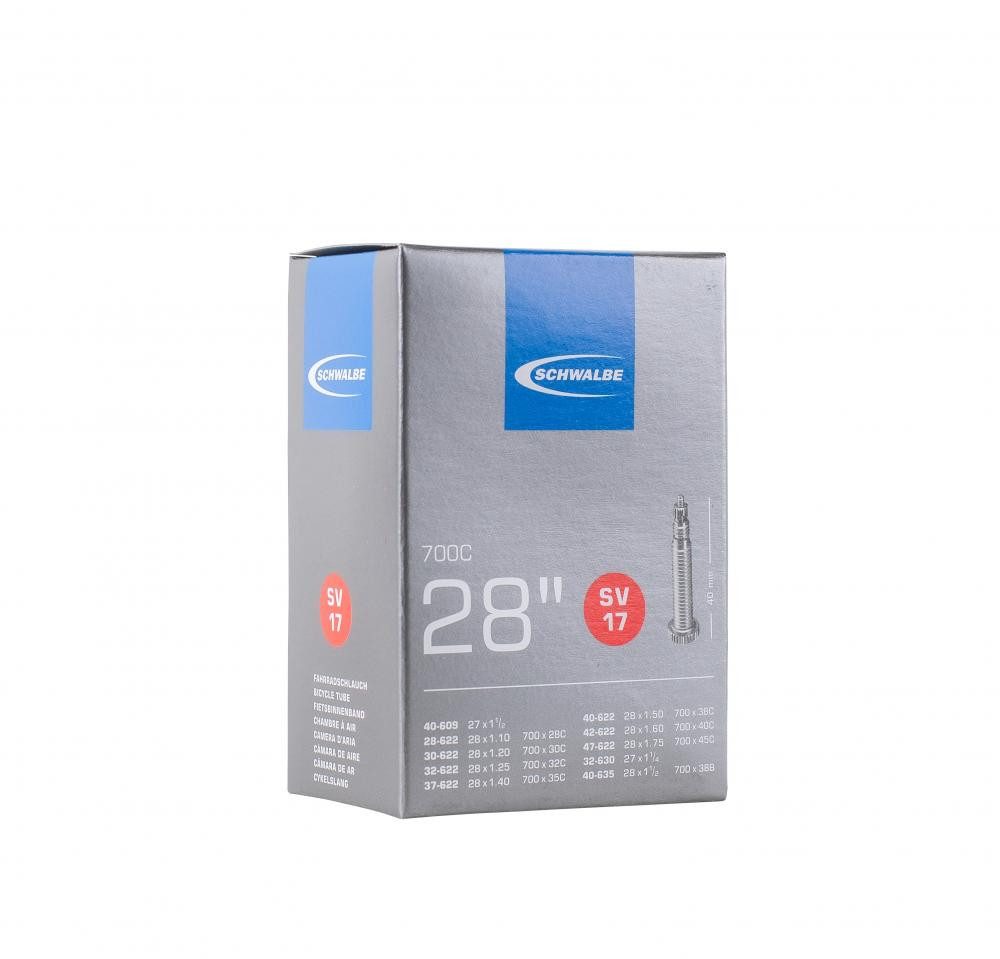 Schwalbe Fahrradschlauch Schwalbe SV17 Fahrradschlauch 28\" (700C), 40 mm Sclaverandventil, Rei