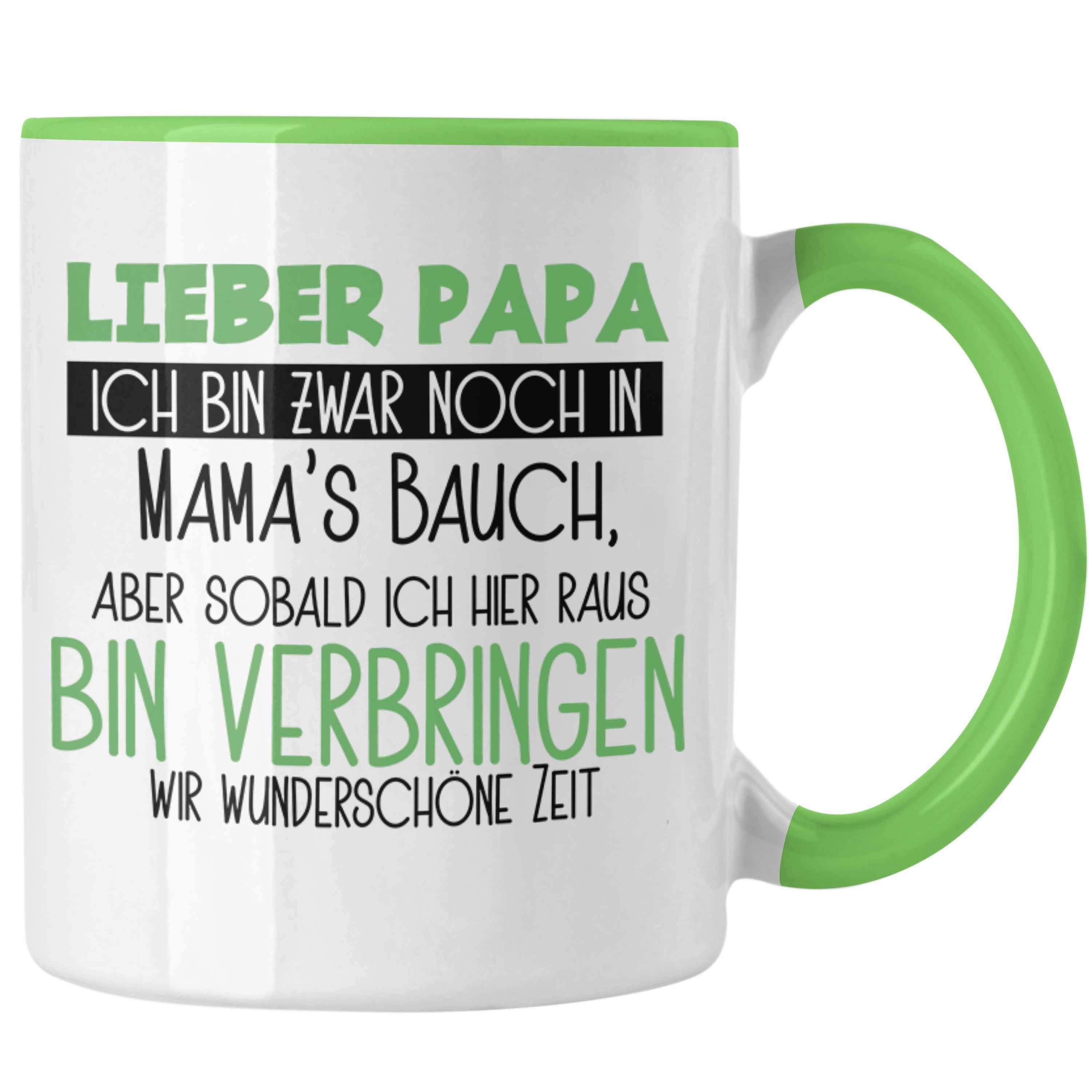 Trendation Tasse Schwangerschaft Tasse Geschenk für Papa Sohn Tochter Schwangerschafts Grün