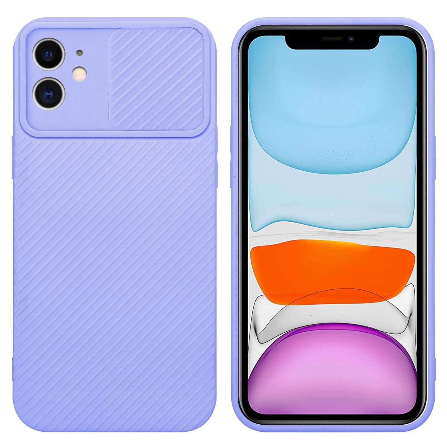 Cadorabo Handyhülle für iPhone 11 Hülle Apple iPhone 11, Schutzhülle - TPU Silikon Hülle - mit Kameraschutz