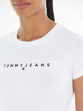 Tommy Jeans T-Shirt Slim Tee Linear Logo Shirt mit Logostickerei