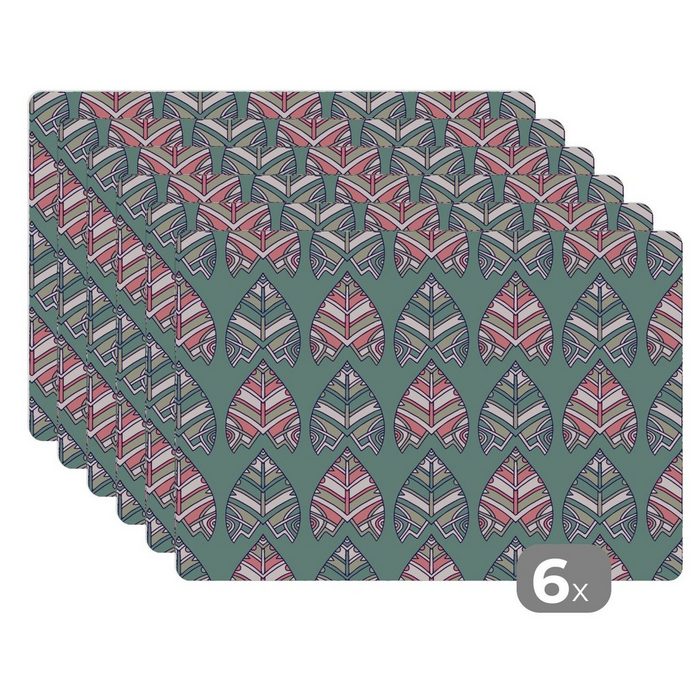 Platzset Muster - Tribal - Retro MuchoWow (6-St) Platzset Platzdecken Platzmatte Tischmatten Schmutzabweisend