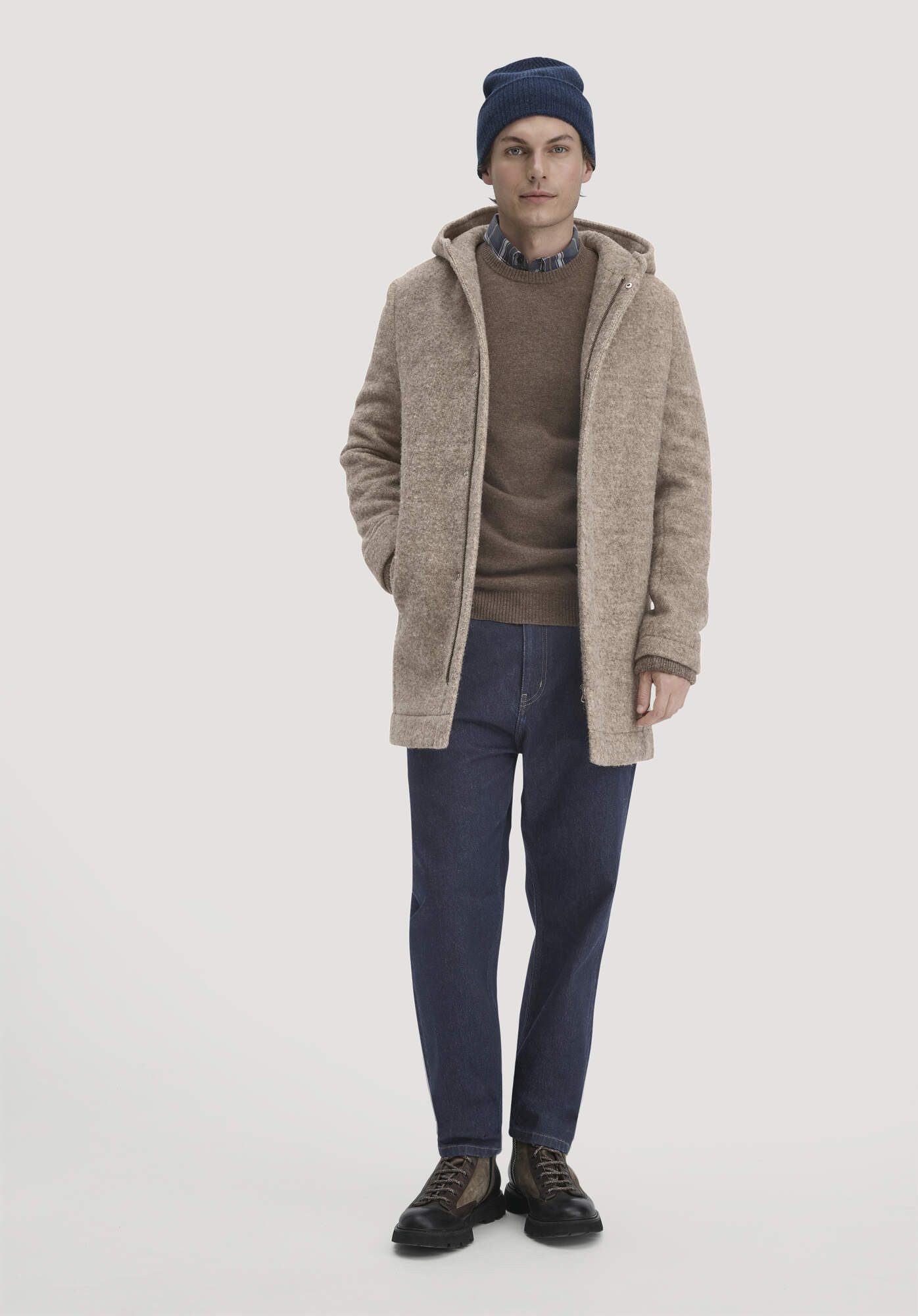 Hessnatur Wintermantel Rhön aus reiner Schurwolle (1-tlg) günstig online kaufen