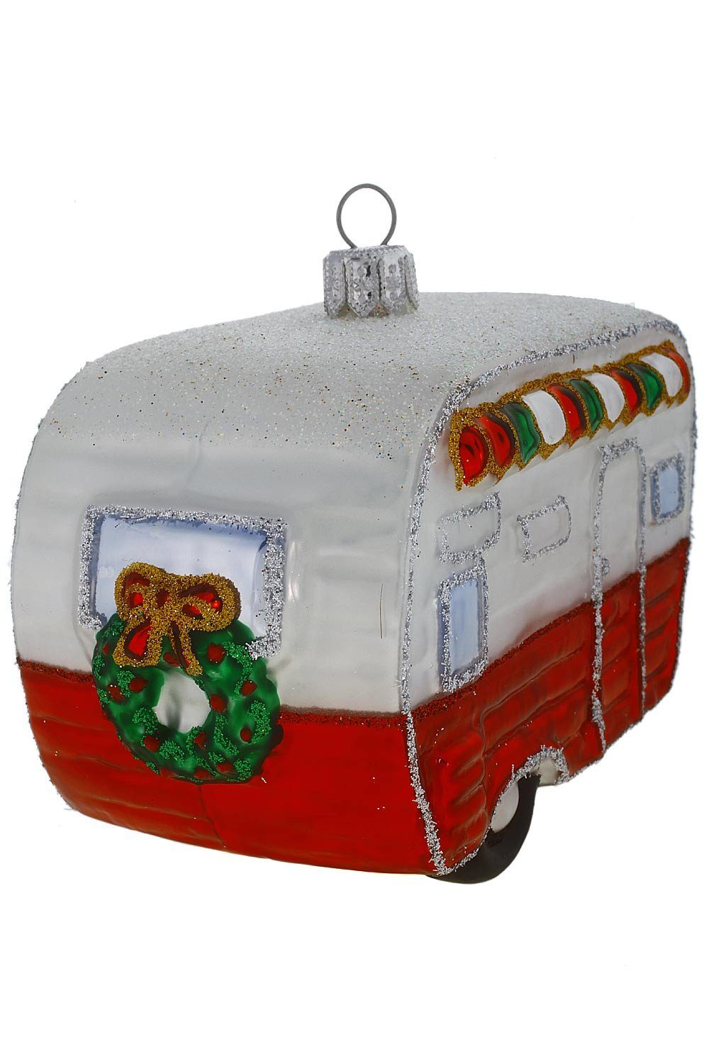 Weihnachtskontor / - Hamburger Christbaumschmuck handdekoriert Wohnwagen, - Camper mundgeblasen Dekohänger