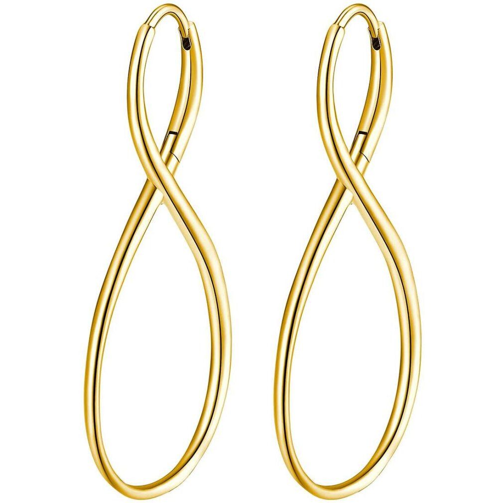 Brosway Ohrring-Set Stylish Gold Plated Infinity Ribbon Earrings BBN28