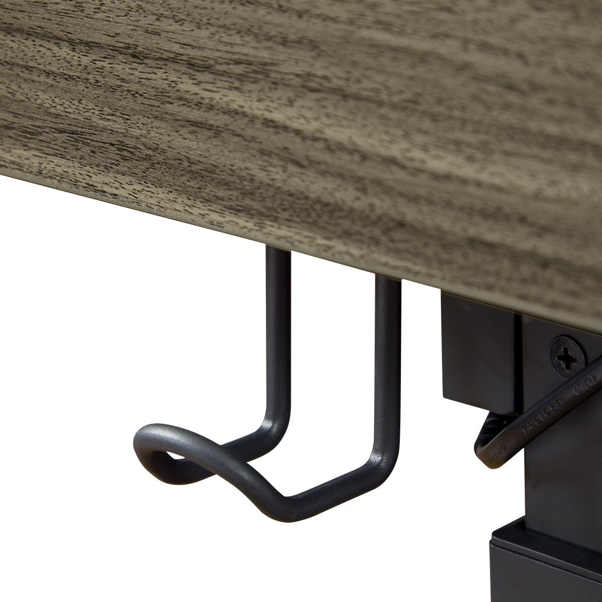 KOWO Schreibtisch Höhenverstellbarer Tischplatte, mit Kabelloses Laden Funktion Touch Schreibtisch Nussbaum Elektrisch mit mit Schublade, Bürotisch und USB und Mobilo