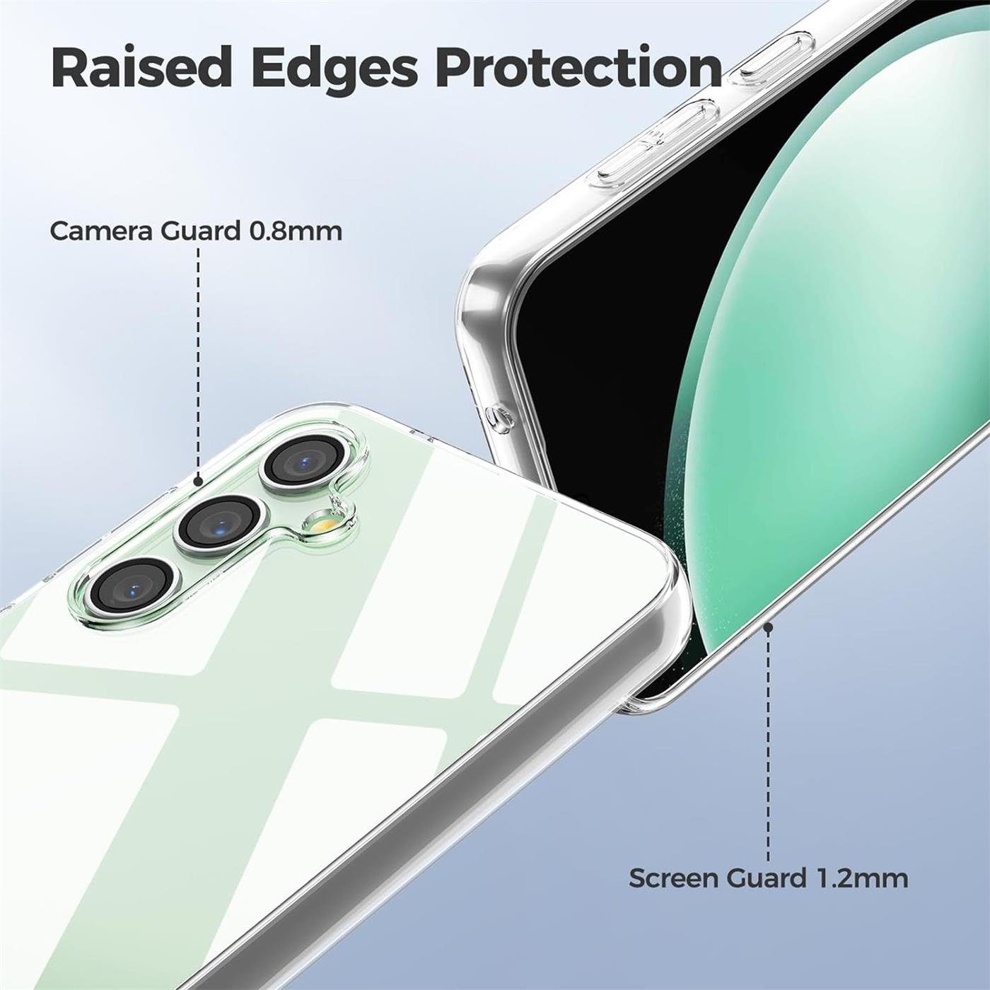CoolGadget Handyhülle Silikon Handy Hülle Slim für Samsung Galaxy A05s 6,7 Zoll, dünne TPU Schutzhülle Case in transparent / durchsichtig – Bild 2 von 5
