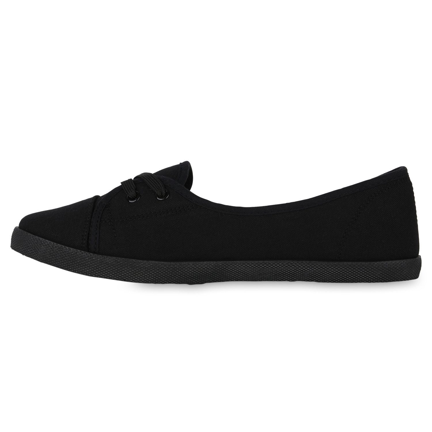 VAN HILL 841298 Sneaker Ballerinas Damen Sportliche Ballerinas Bequeme Basic Stoff Freizeit