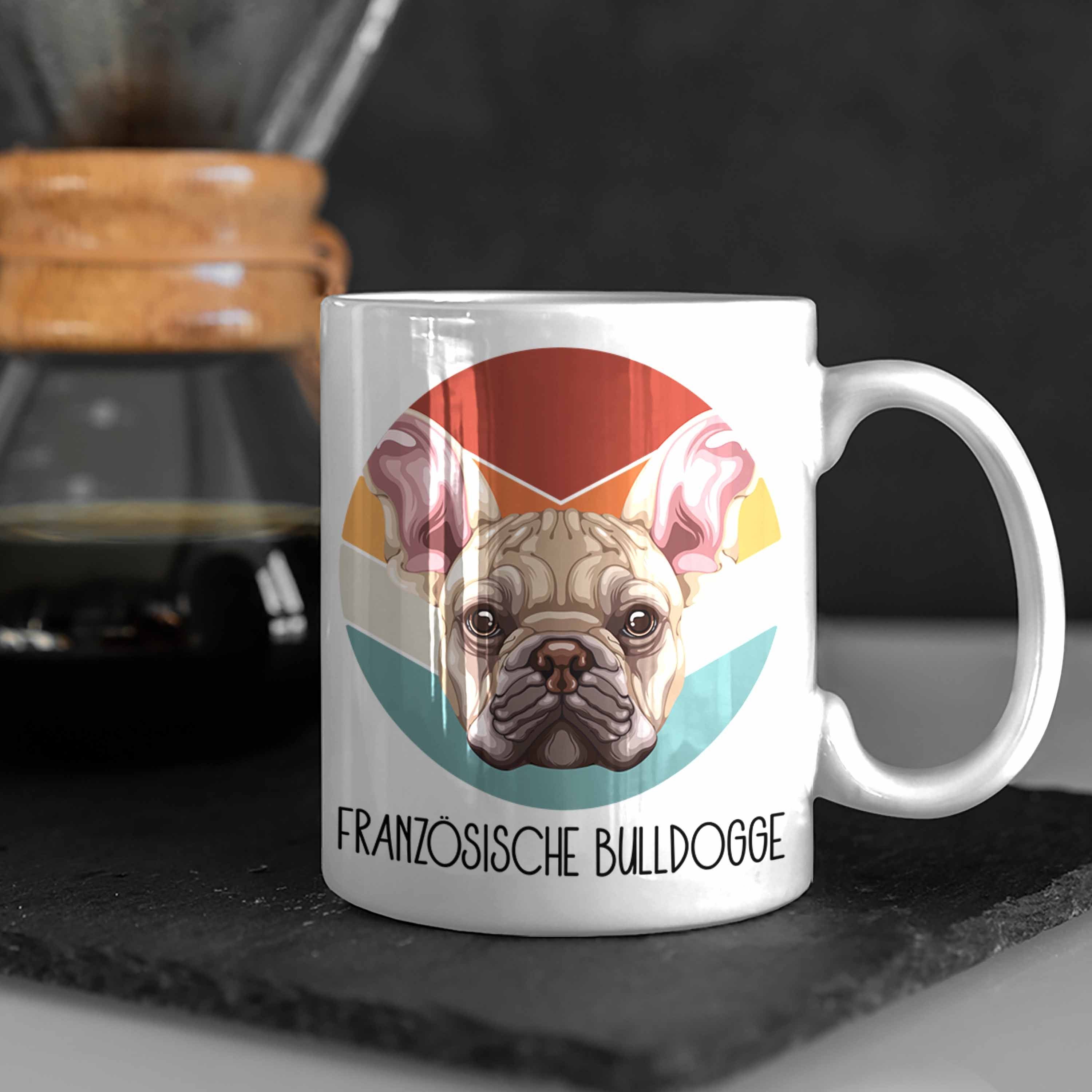 Bulldogge Geschenk Weiss Tasse Spruch Trendation Lustiger Besitzer Französische Tasse Geschen