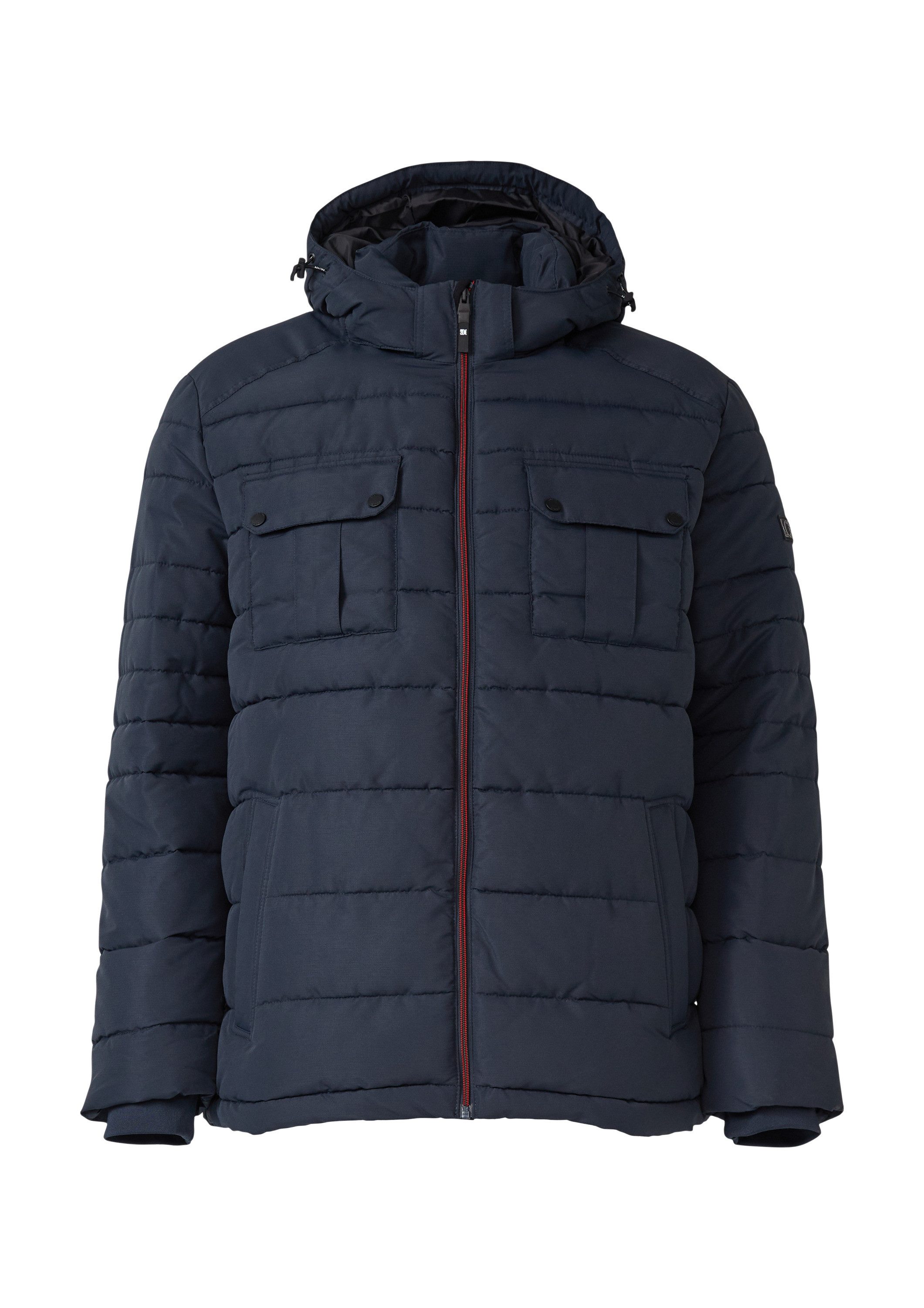 s.Oliver Winterjacke Outdoor-Jacke Sportive Puffer-Jacke mit abnehmbarer Kapuze