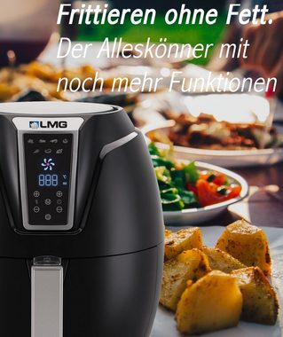 LMG Germany Heißluftfritteuse Heißluftfritteuse Premium 3.2L - Airfryer Mit Touch-Bedienfeld, 1400 W