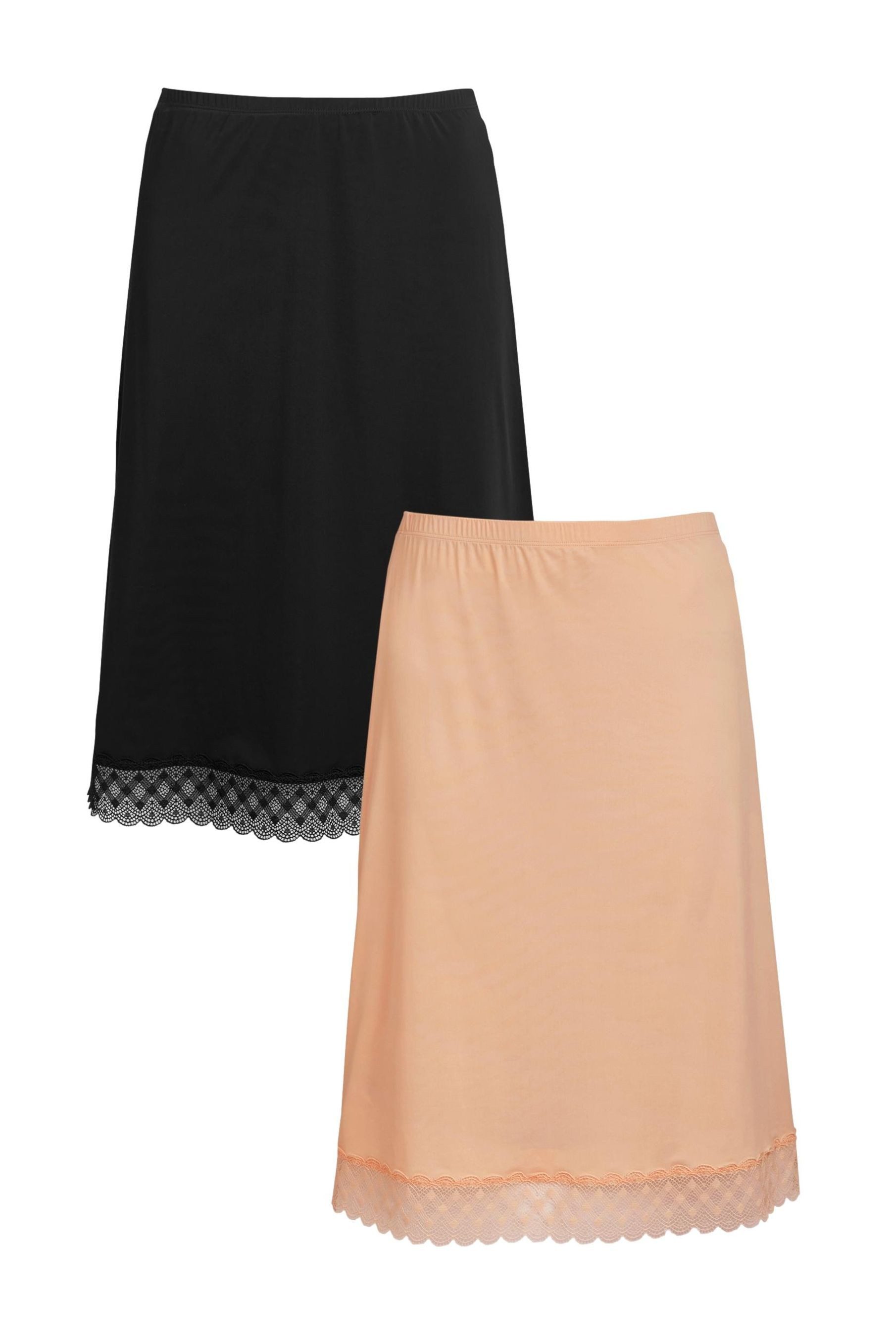 Next Unterrock Langer Mikrofaser-Unterrock, 2er-Pack (2-tlg) günstig online kaufen